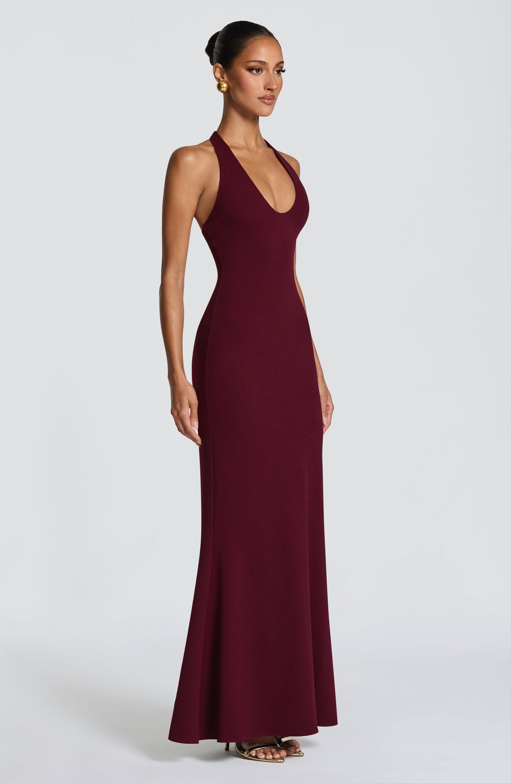 Flourenne Fernya Maxi Dress in Cherry Lacquer