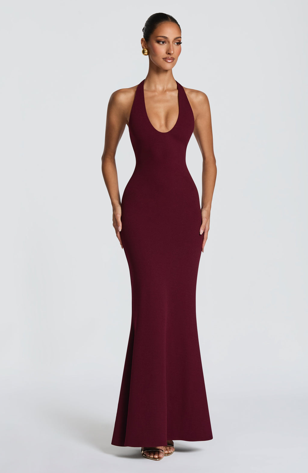 Flourenne Fernya Maxi Dress in Cherry Lacquer