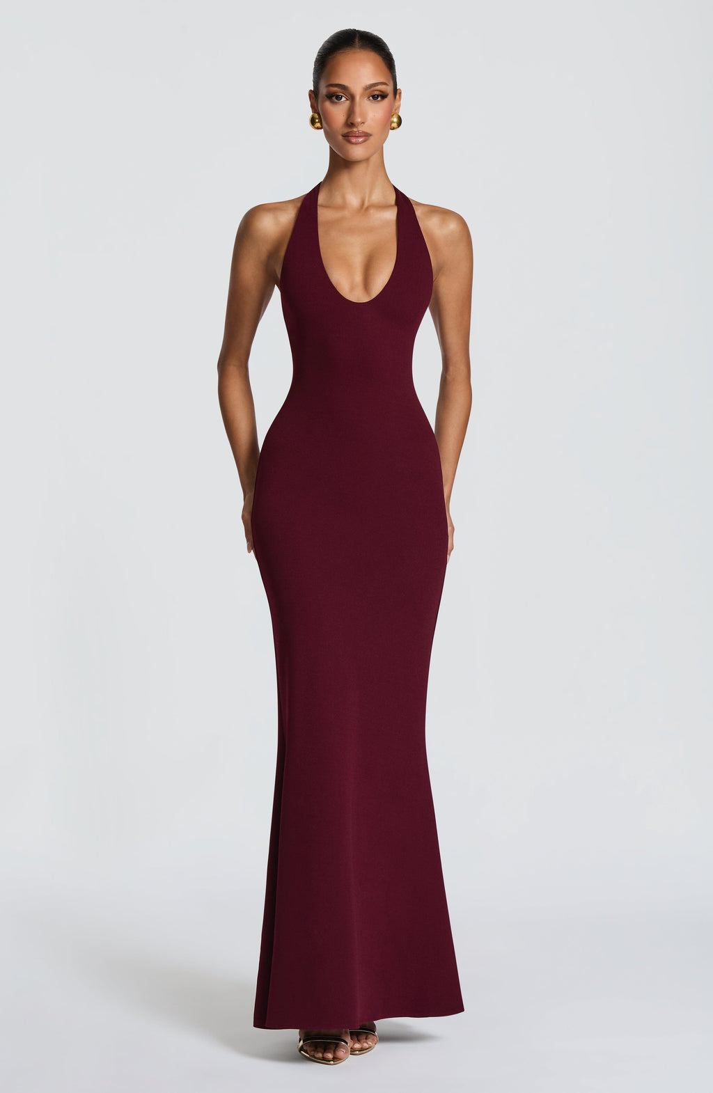 Flourenne Fernya Maxi Dress in Cherry Lacquer