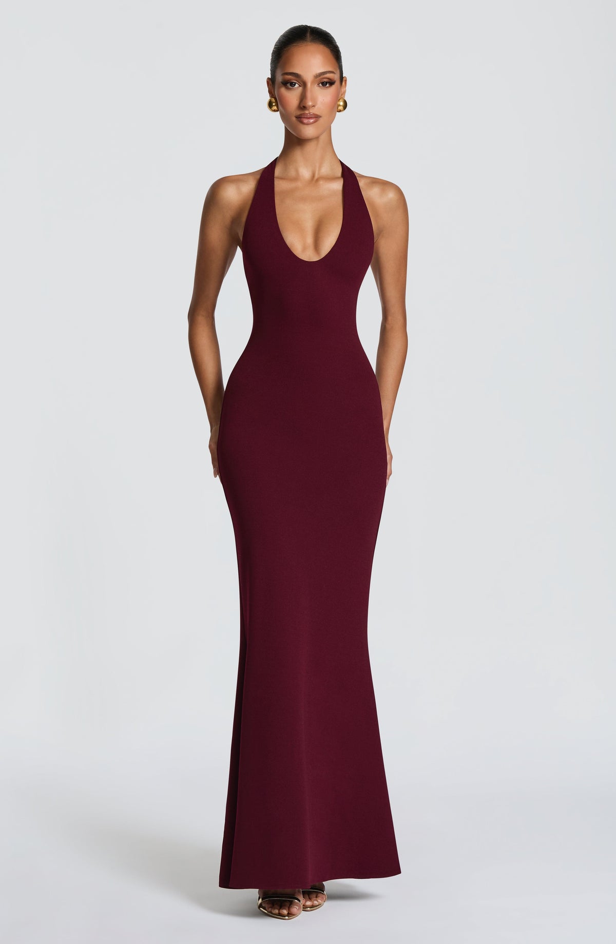Flourenne Fernya Maxi Dress in Cherry Lacquer