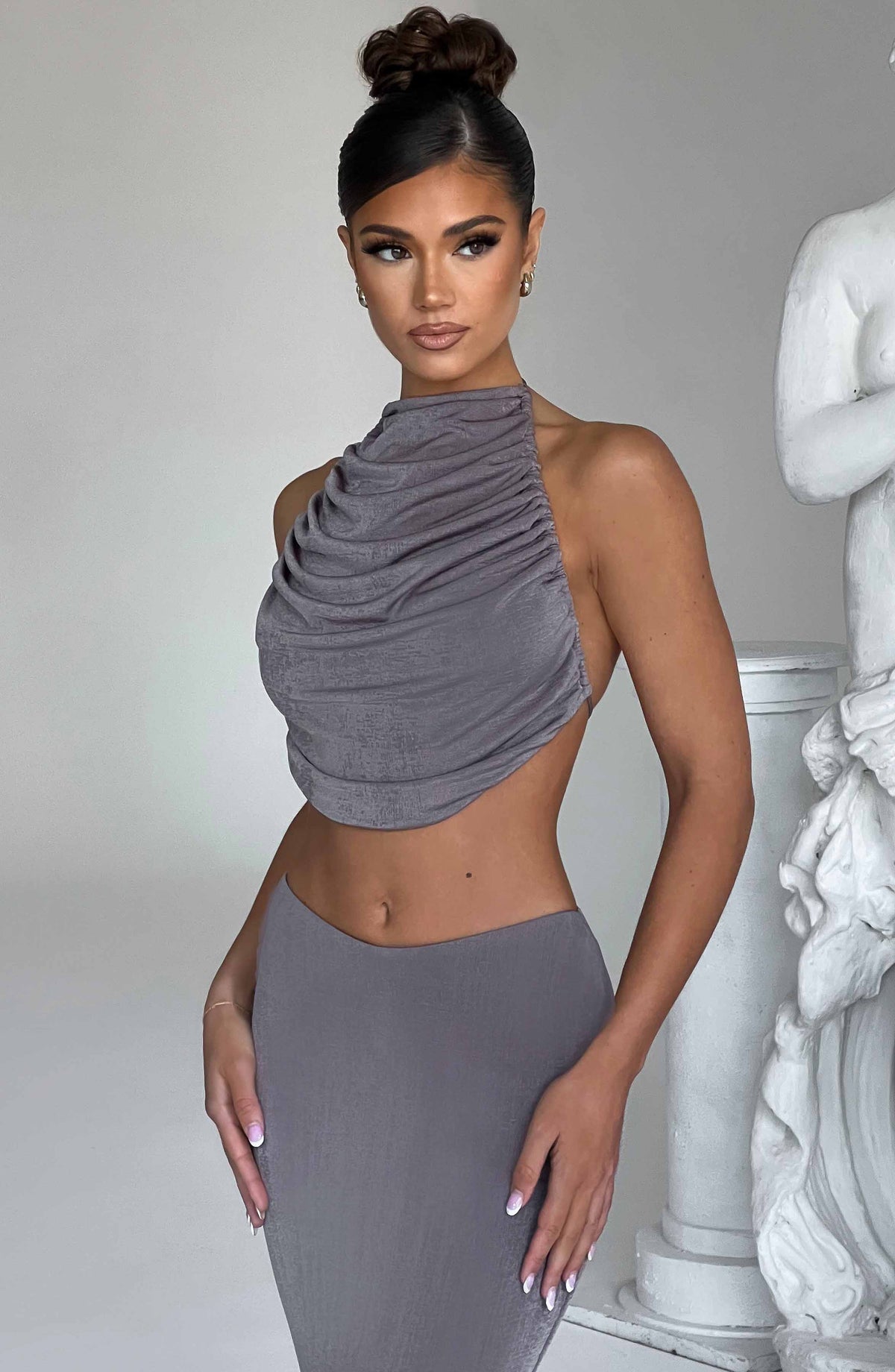 Flourenne Fifianne Top in Charcoal