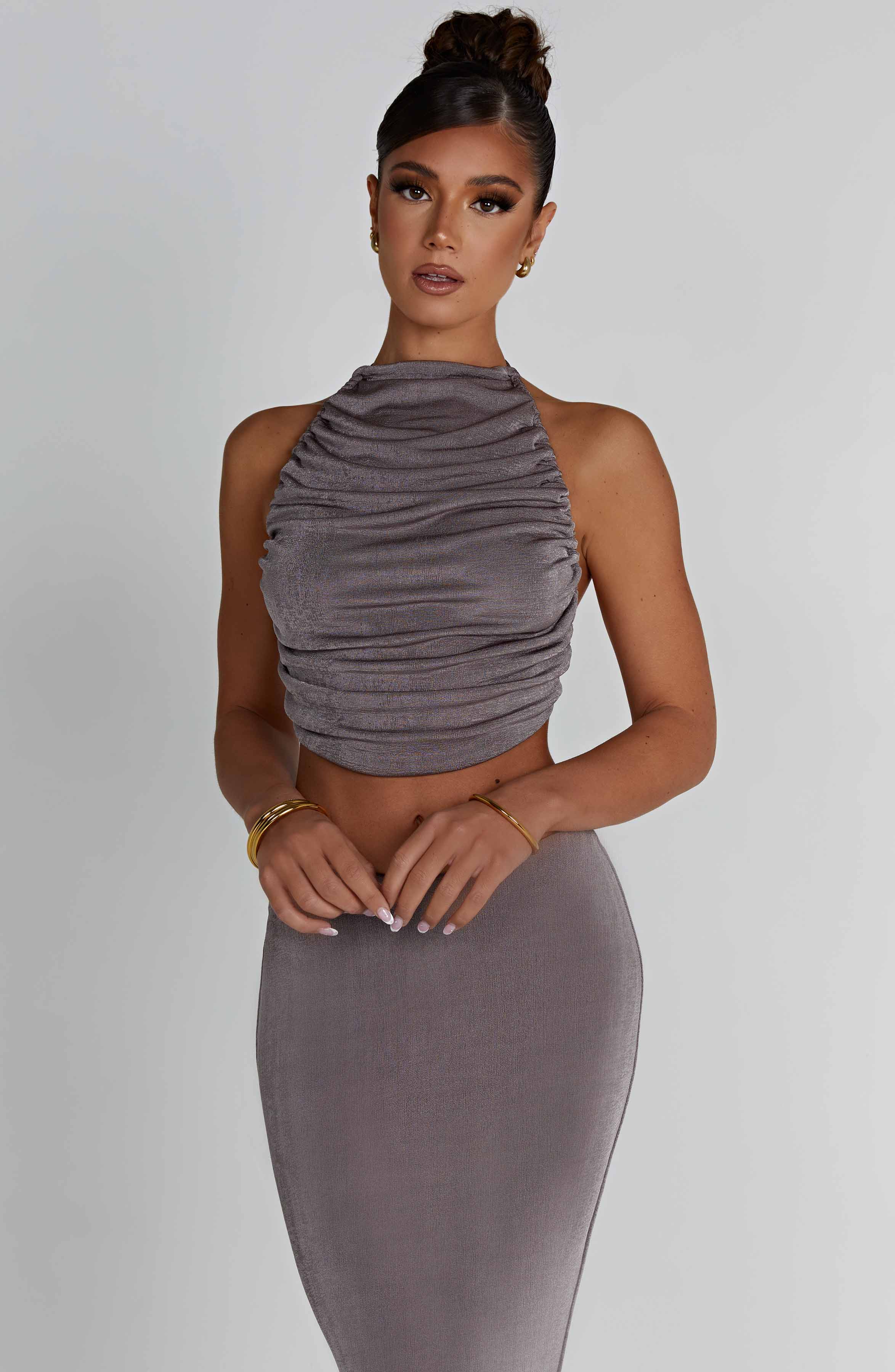 Flourenne Fifianne Top in Charcoal