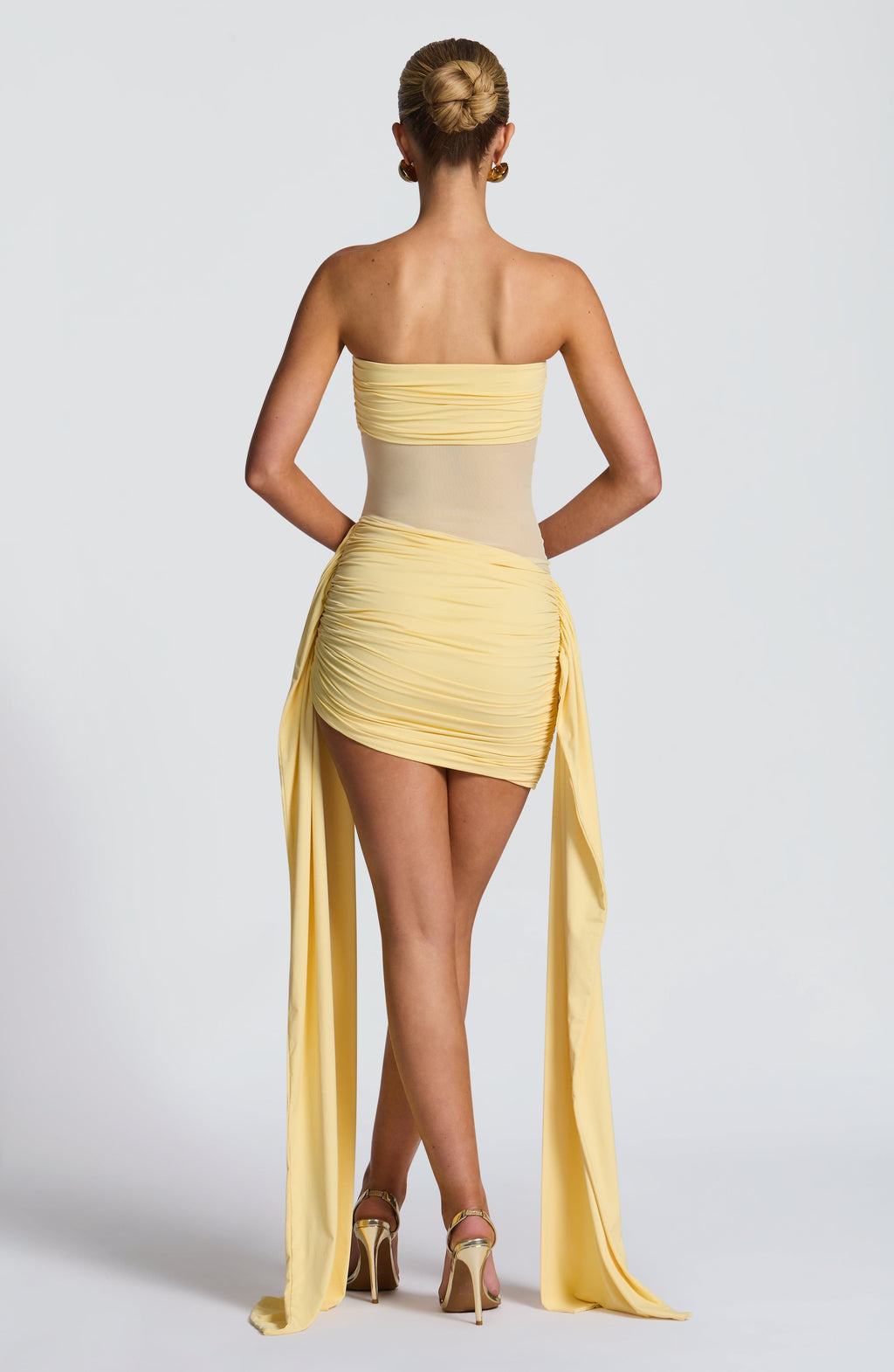 Flourenne Fionella Mini Dress in Lemon