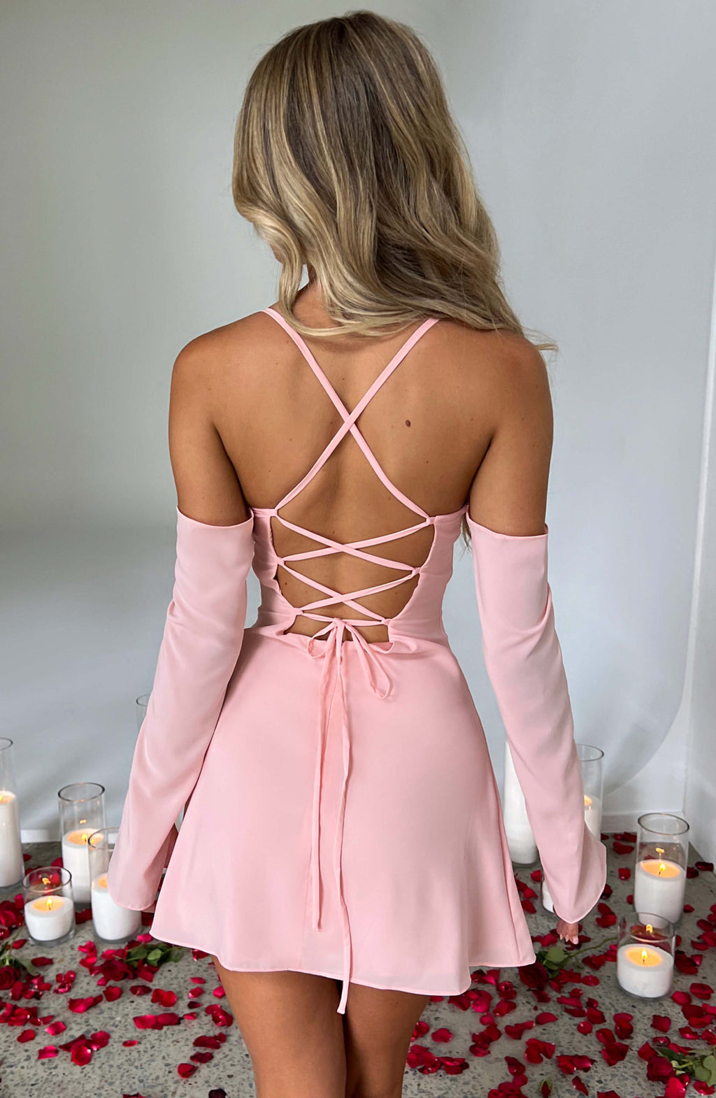 Flourenne Fionelle Mini Dress in Blush