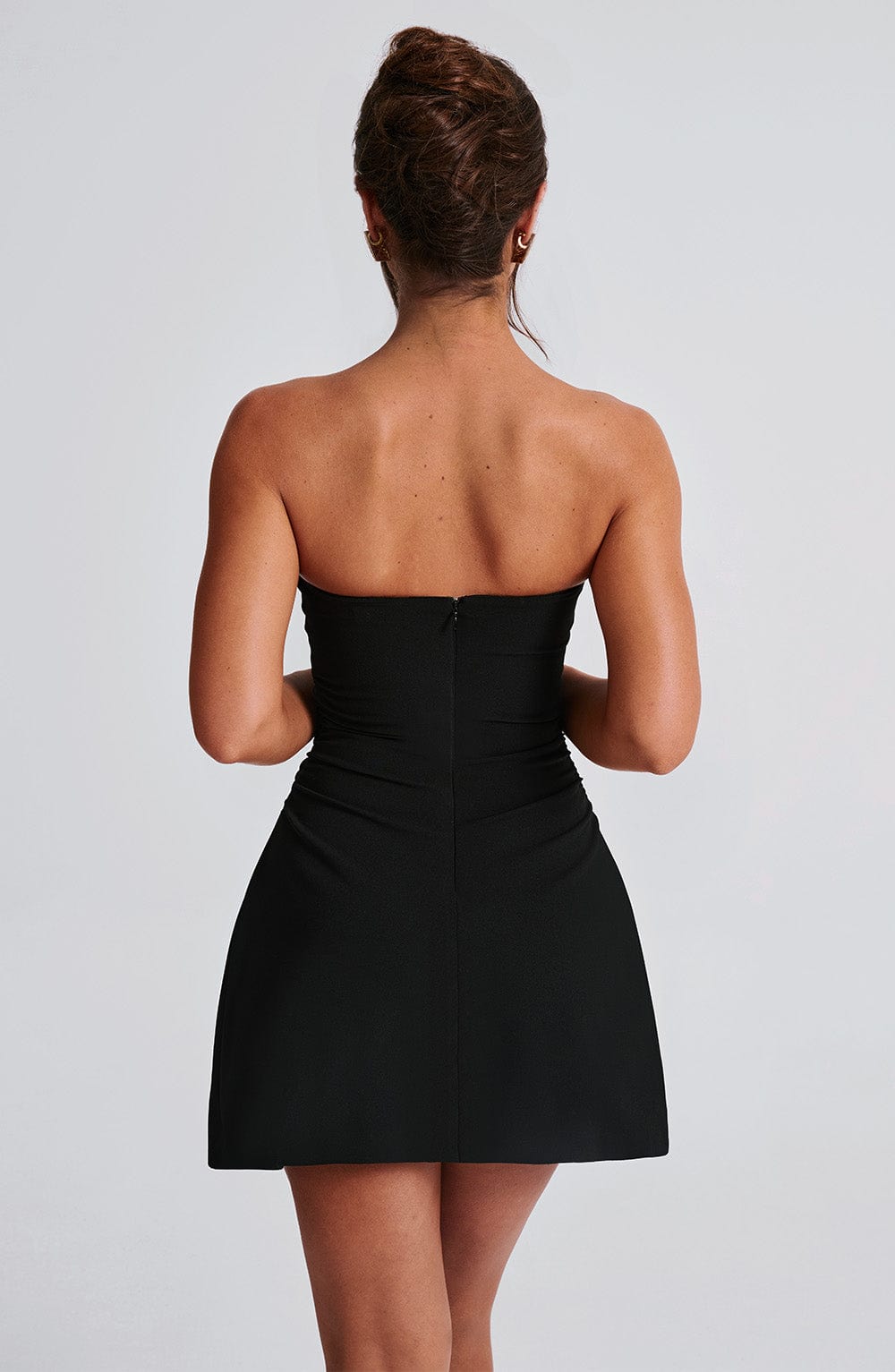 Flourenne Fleurette Mini Dress in Black