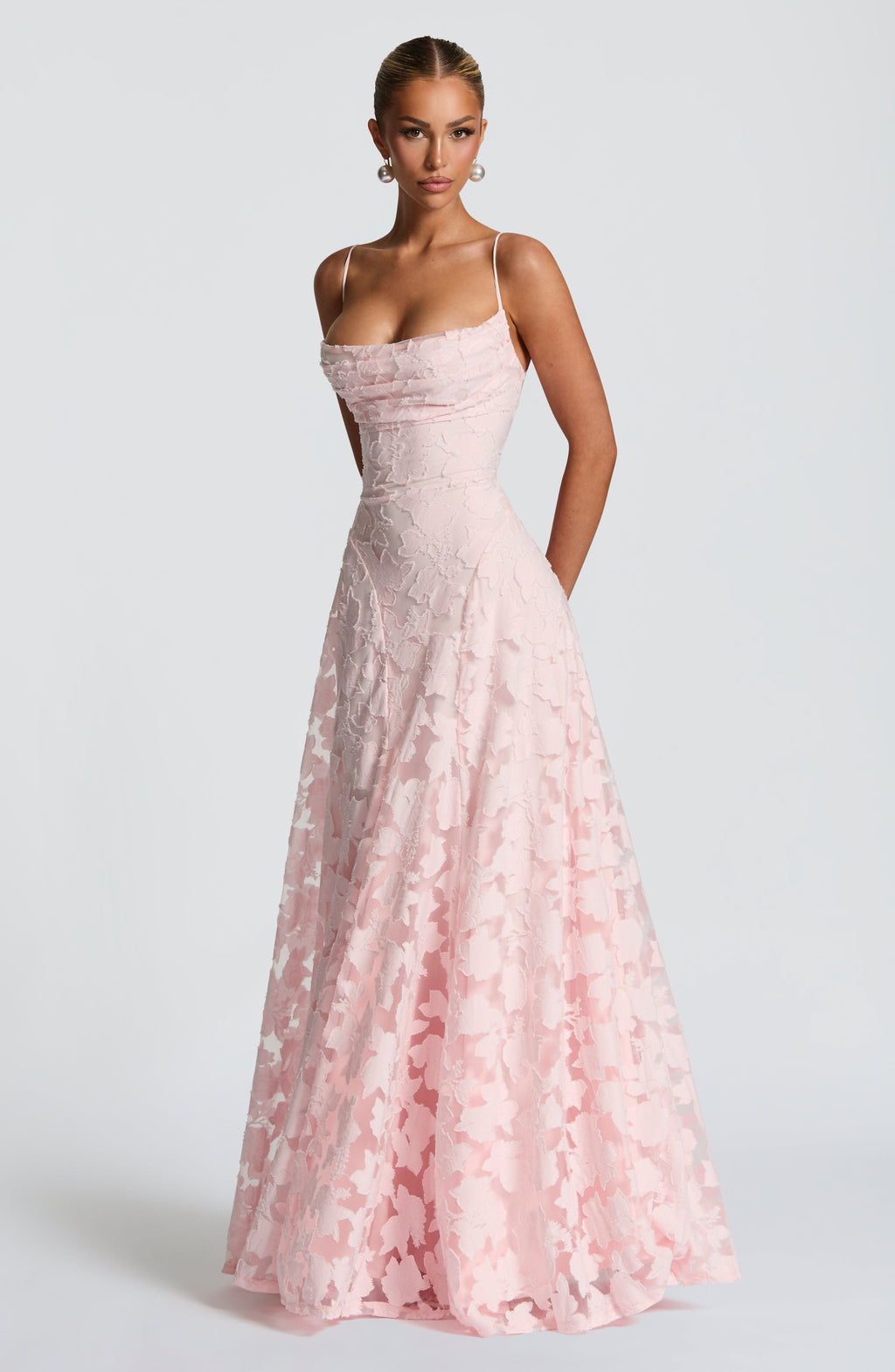 Flourenne Francine Maxi Dress in Blush