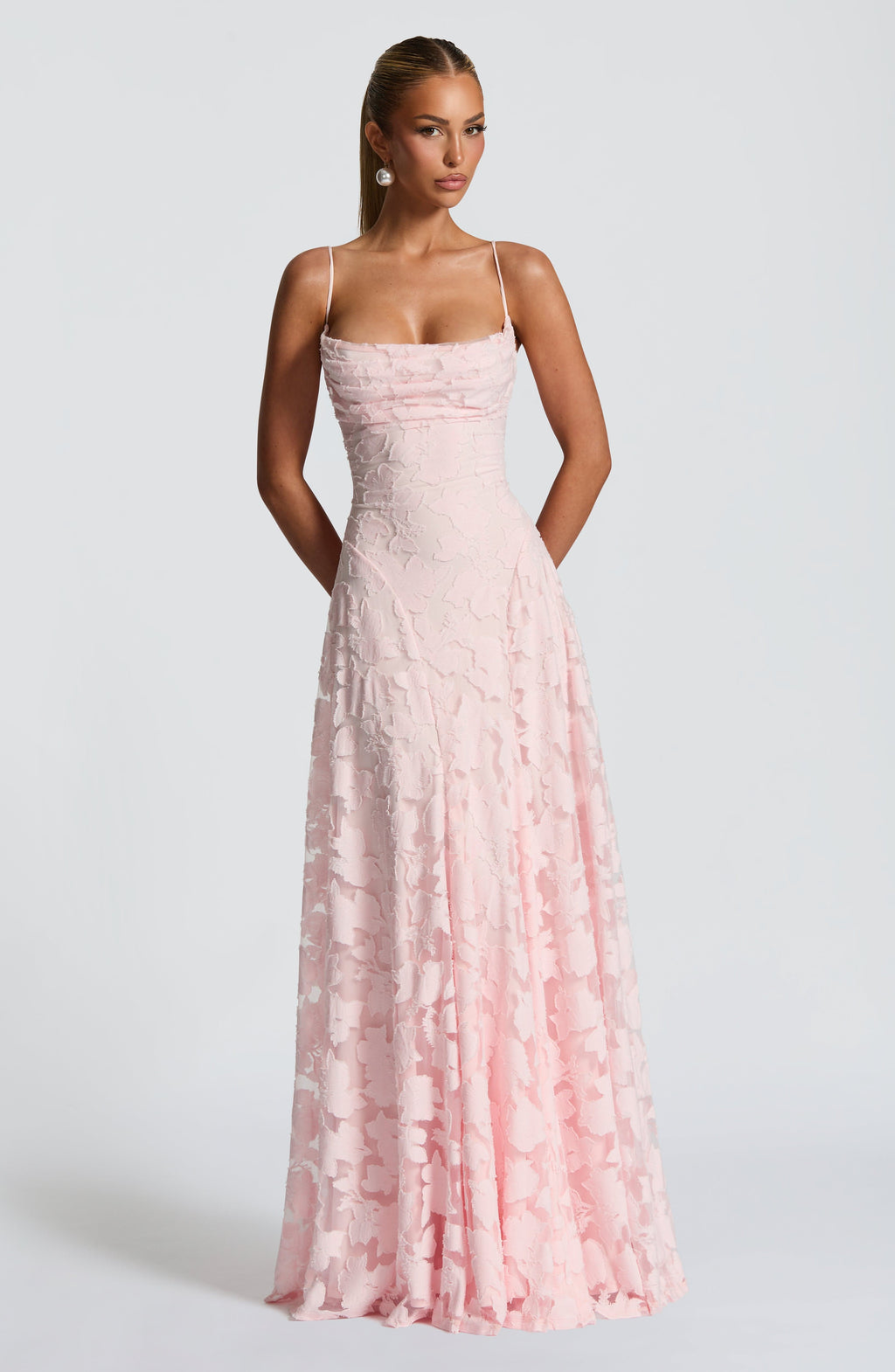 Flourenne Francine Maxi Dress in Blush