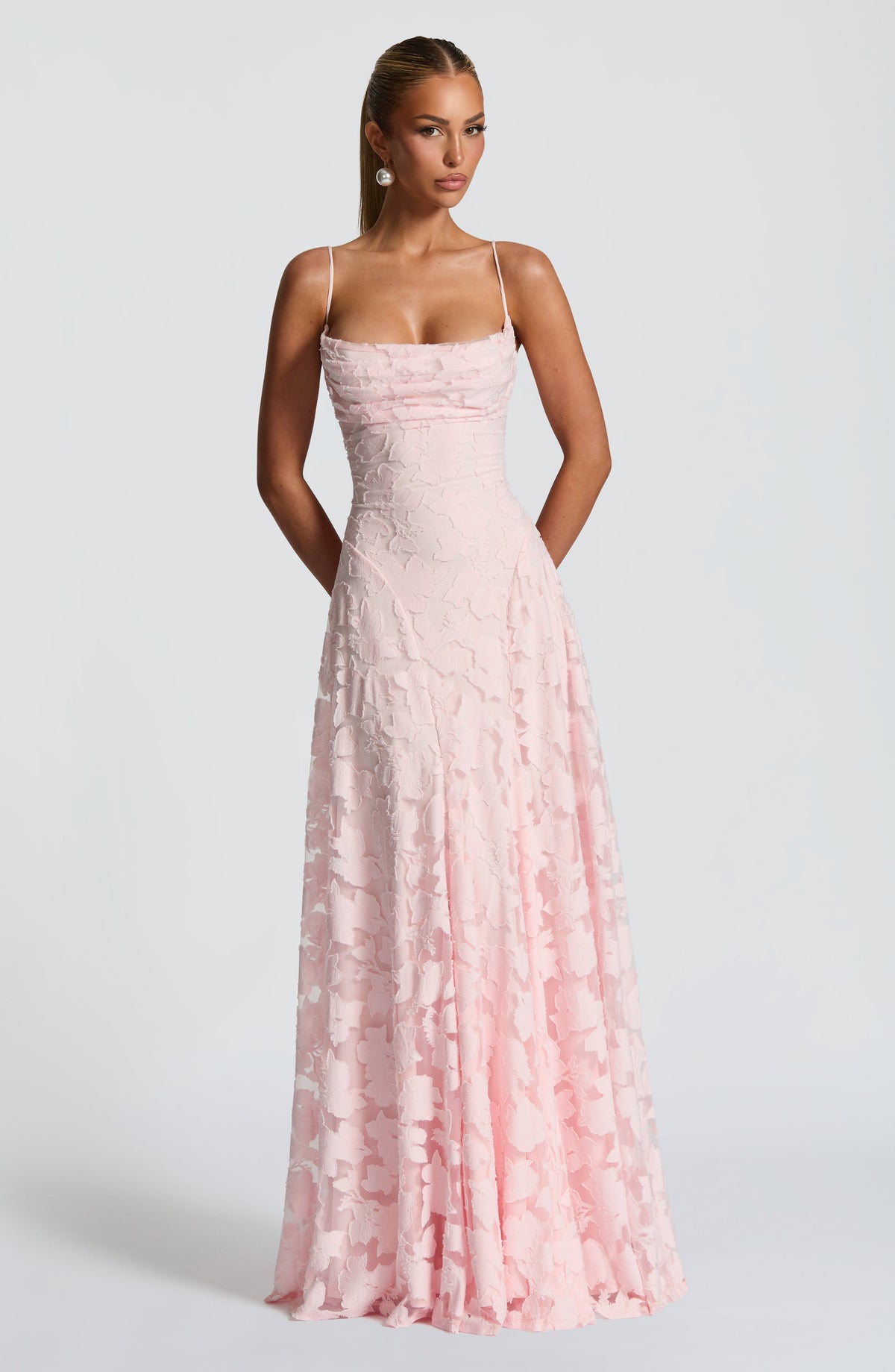 Flourenne Francine Maxi Dress in Blush