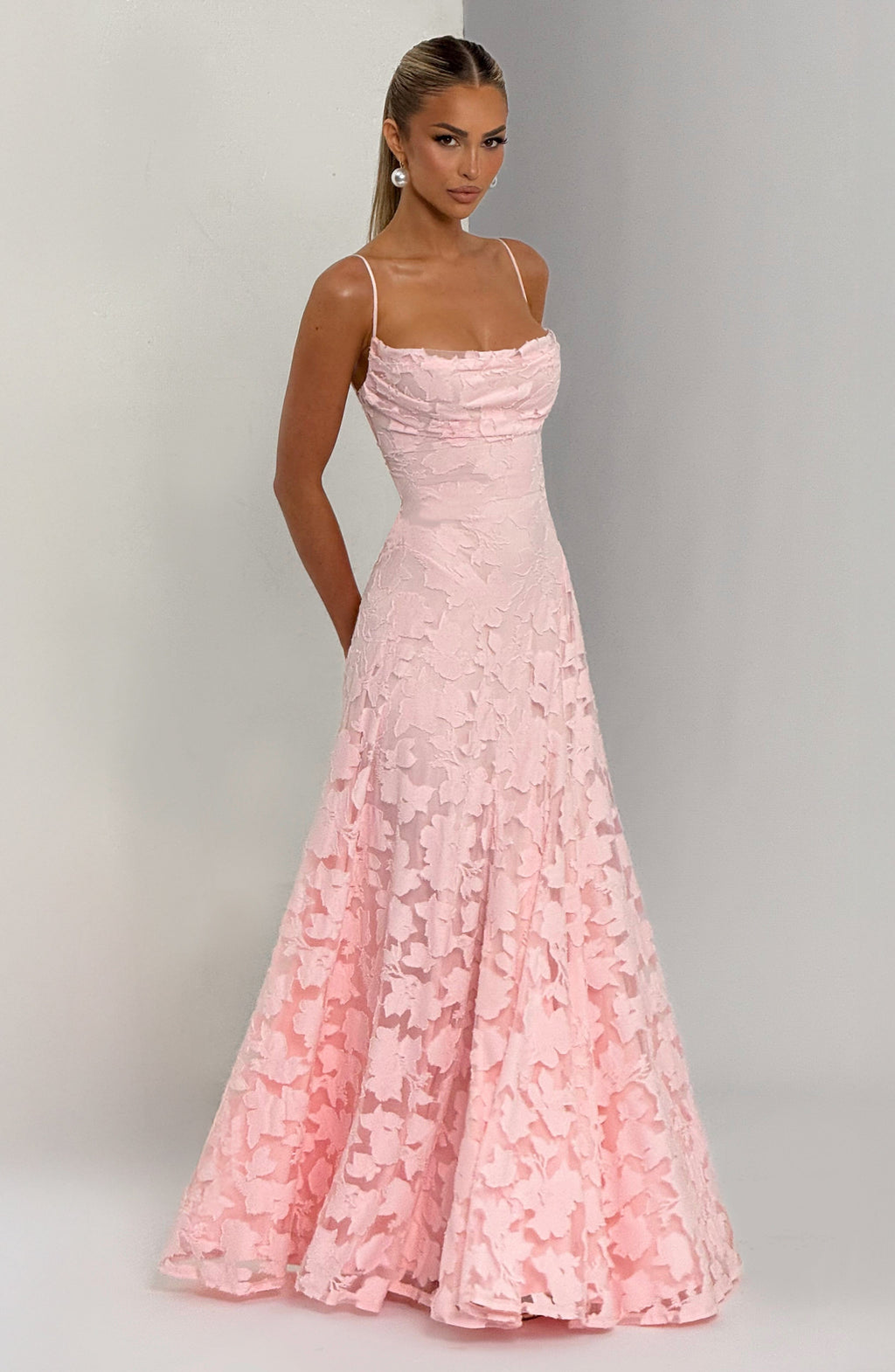 Flourenne Francine Maxi Dress in Blush