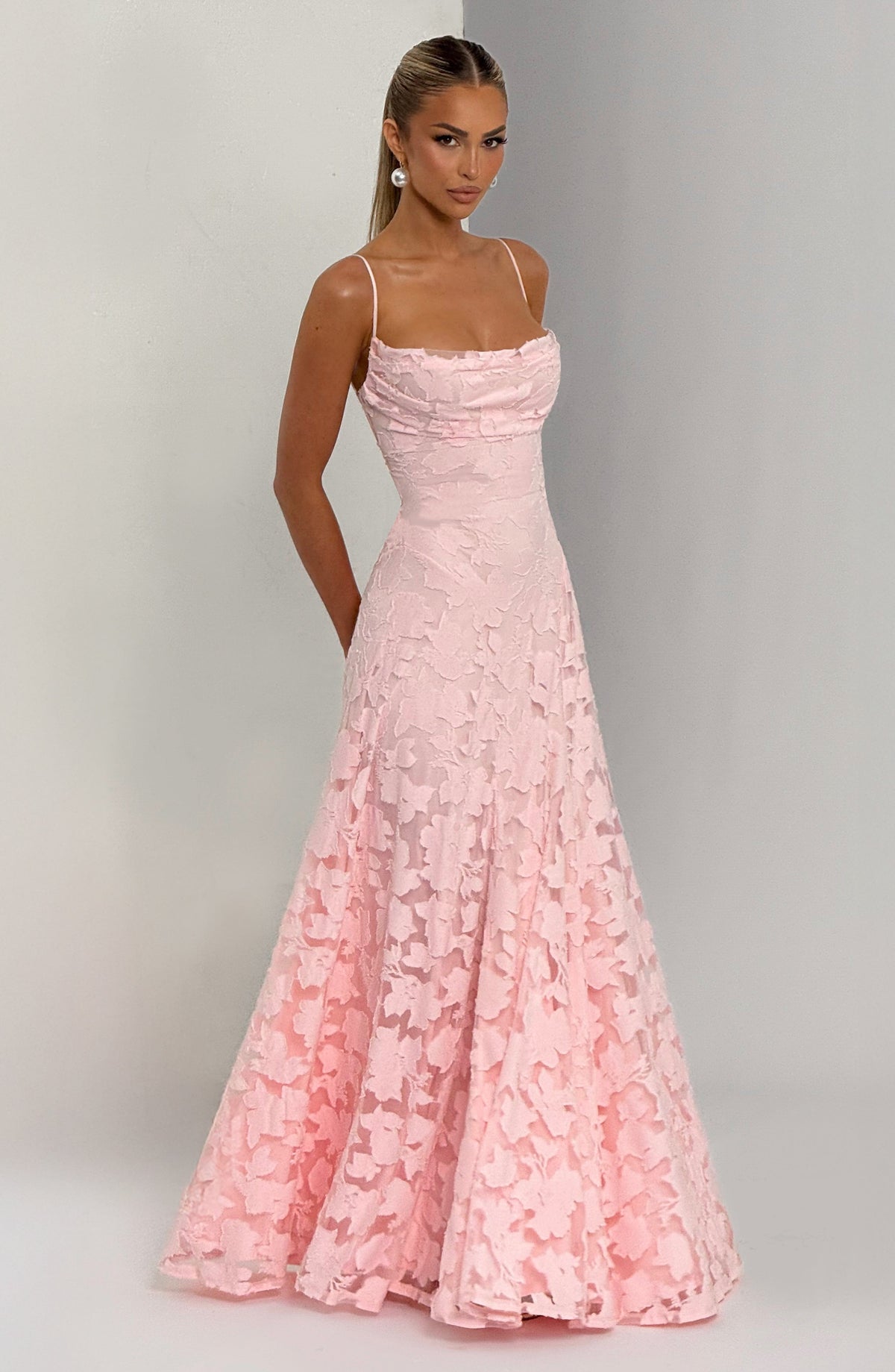 Flourenne Francine Maxi Dress in Blush