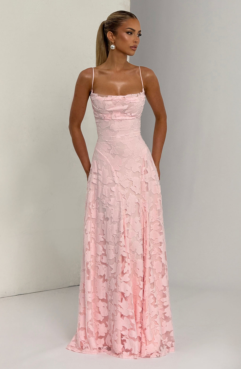 Flourenne Francine Maxi Dress in Blush