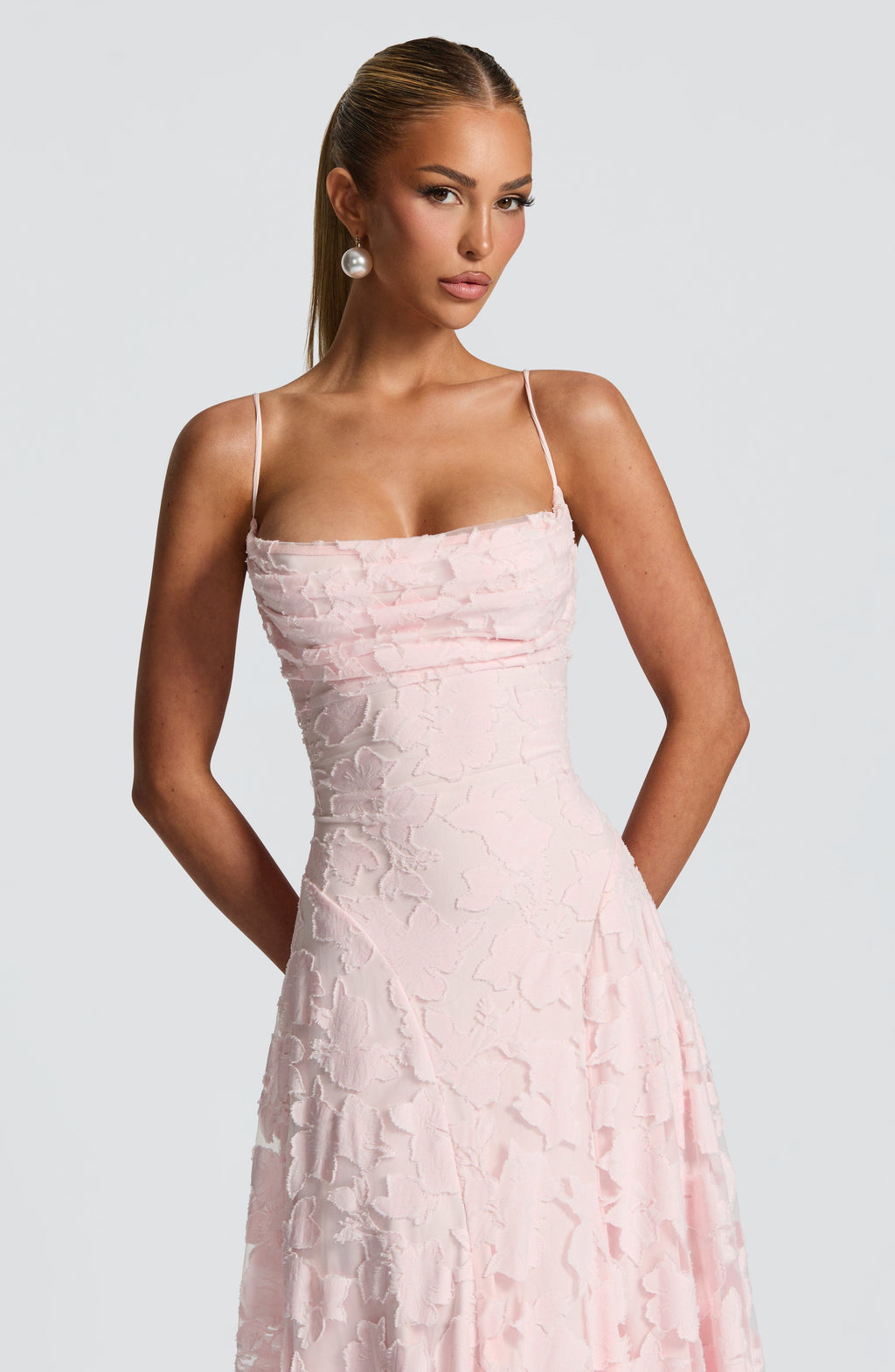 Flourenne Francine Maxi Dress in Blush