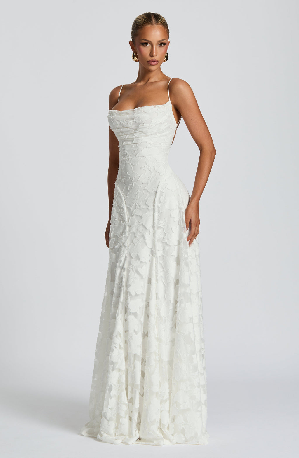 Flourenne Francine Maxi Dress in Ivory