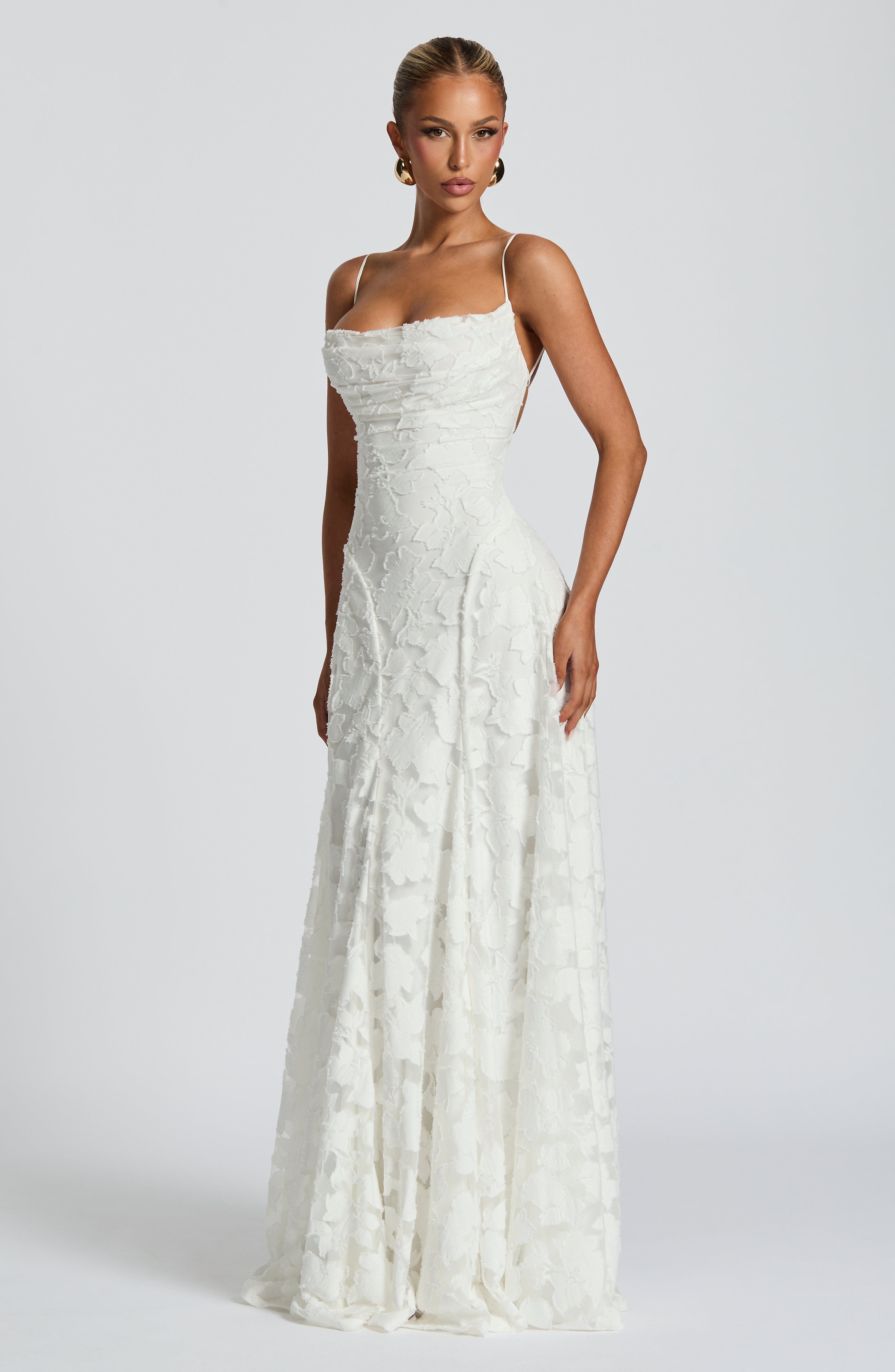 Flourenne Francine Maxi Dress in Ivory