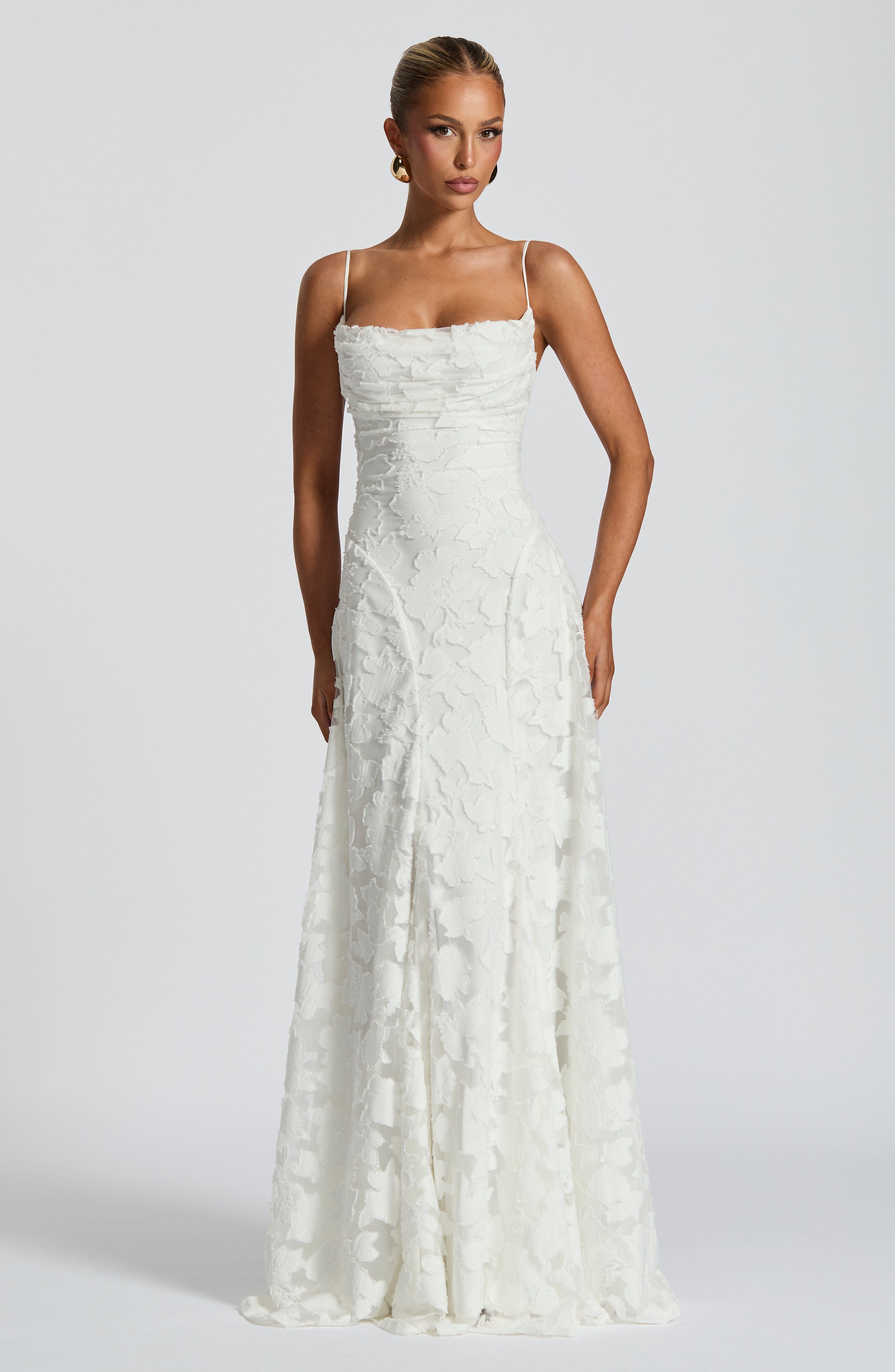 Flourenne Francine Maxi Dress in Ivory