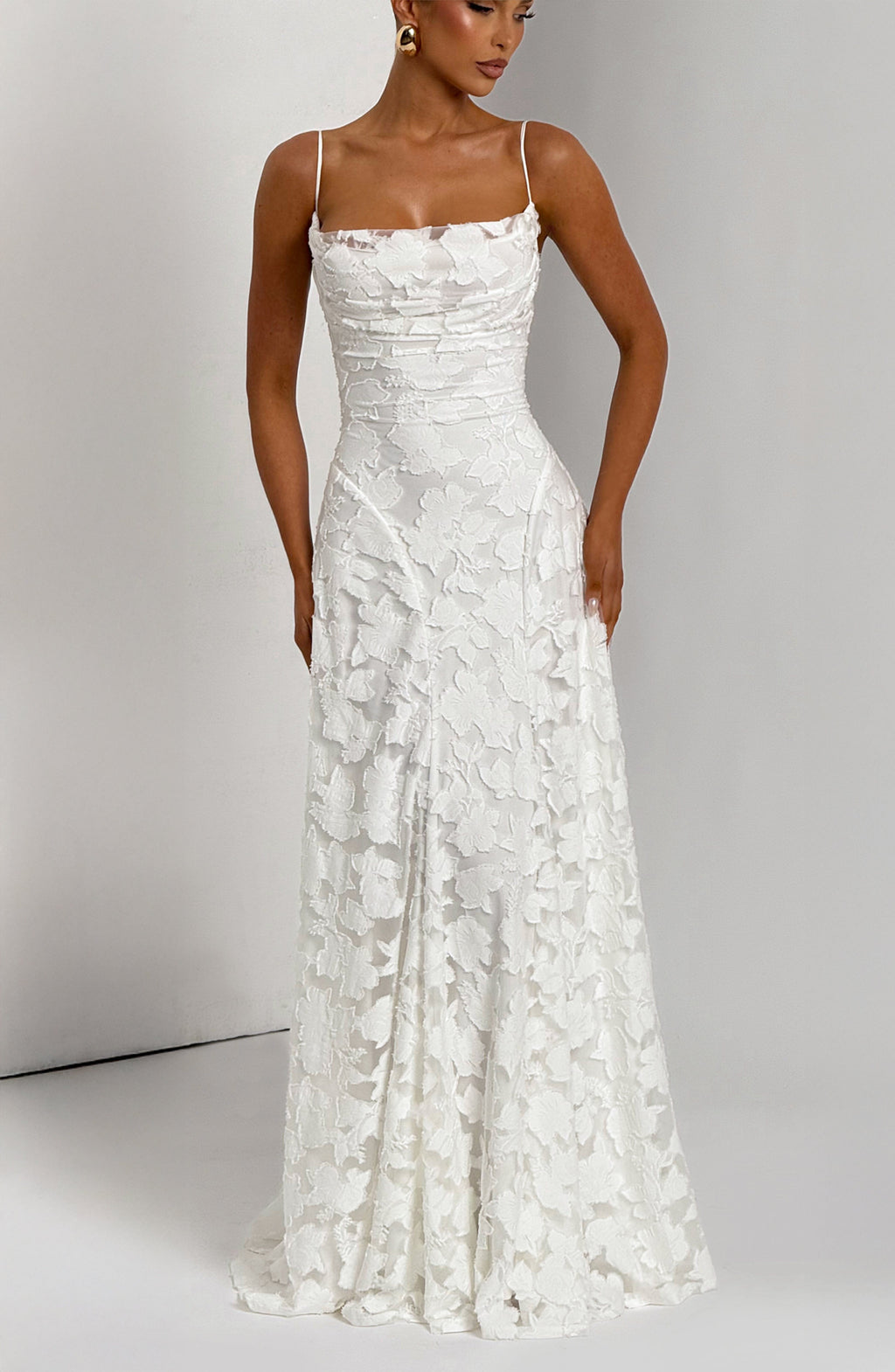 Flourenne Francine Maxi Dress in Ivory