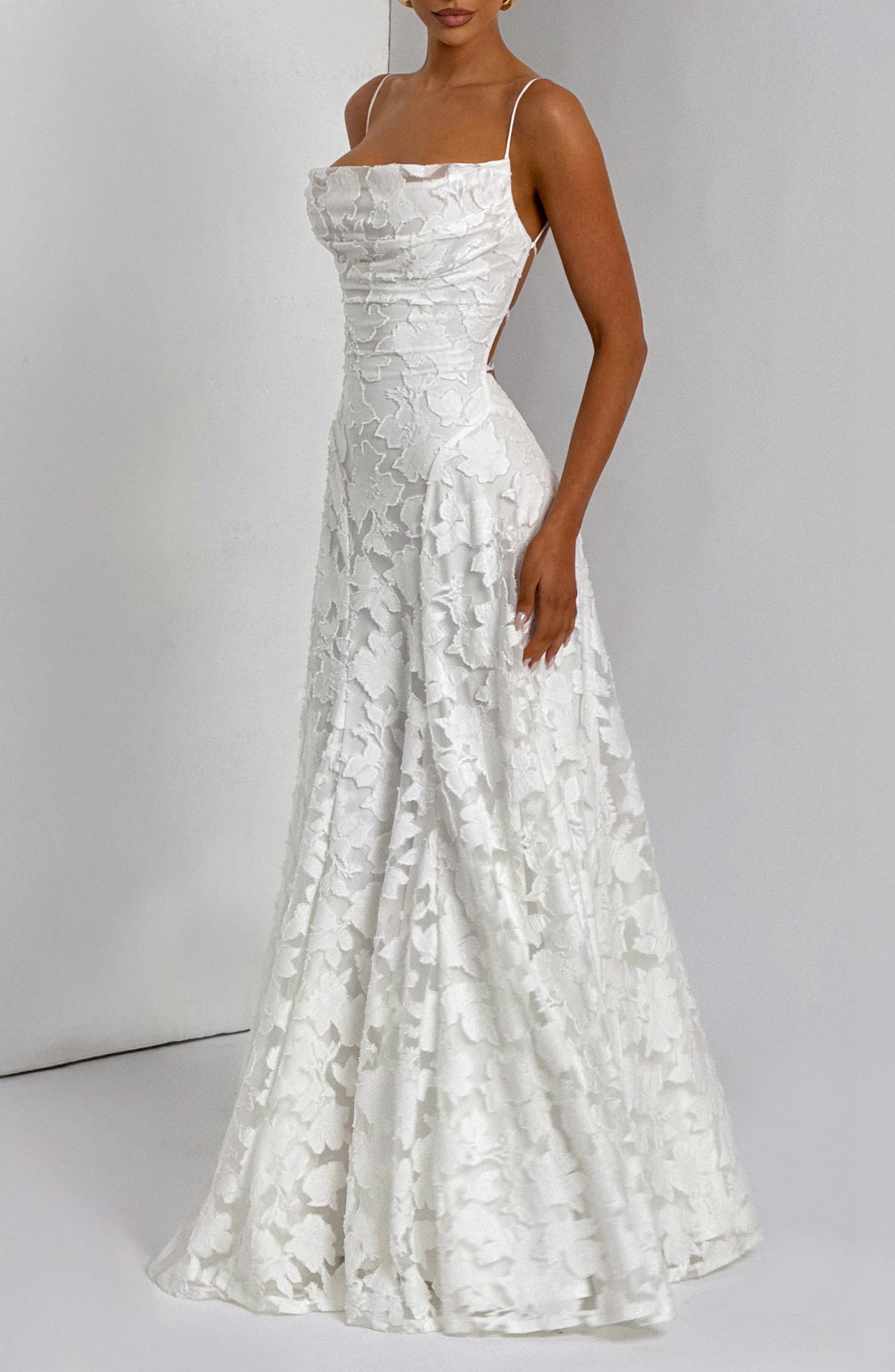 Flourenne Francine Maxi Dress in Ivory