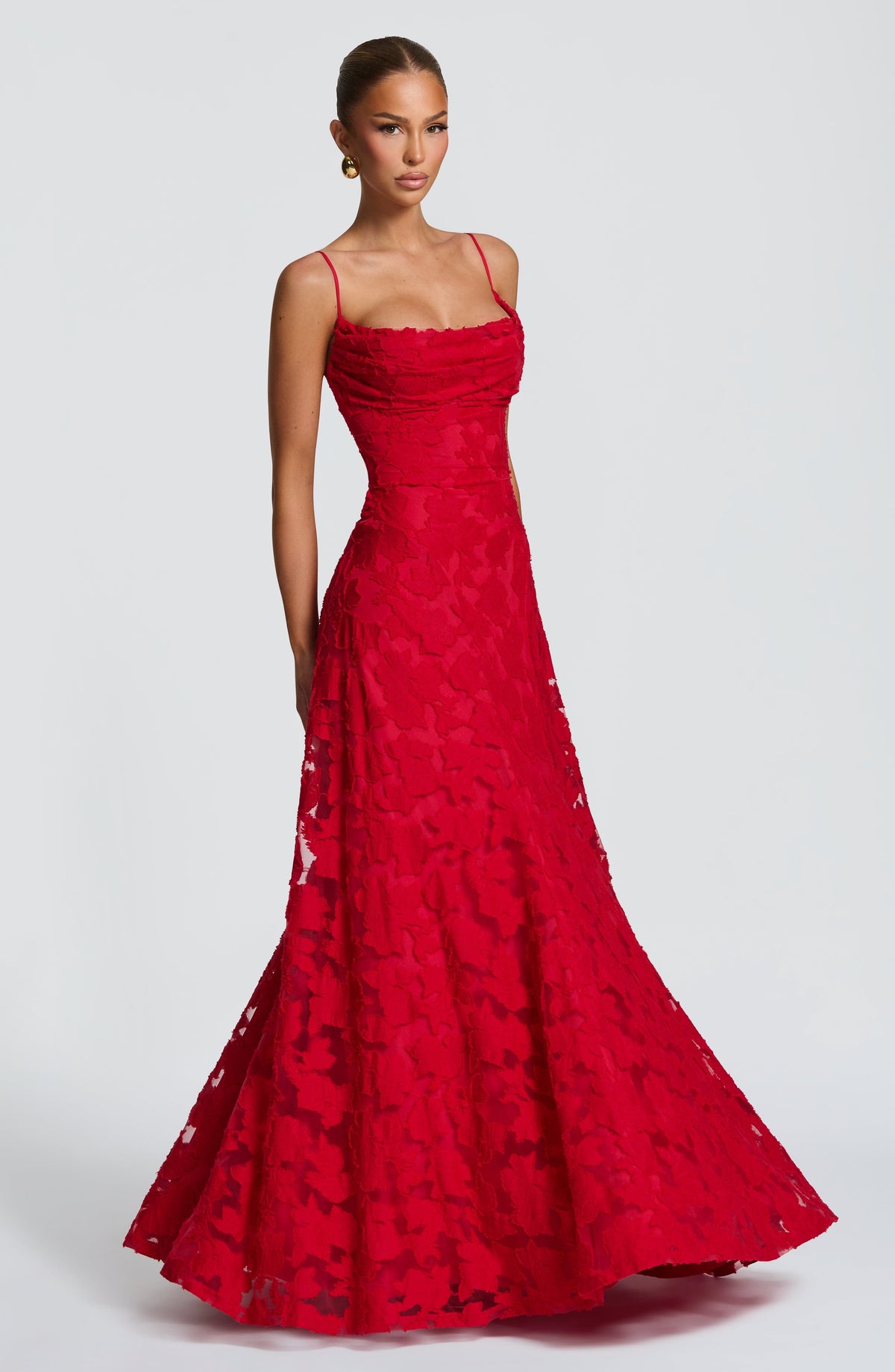 Flourenne Francine Maxi Dress in Red