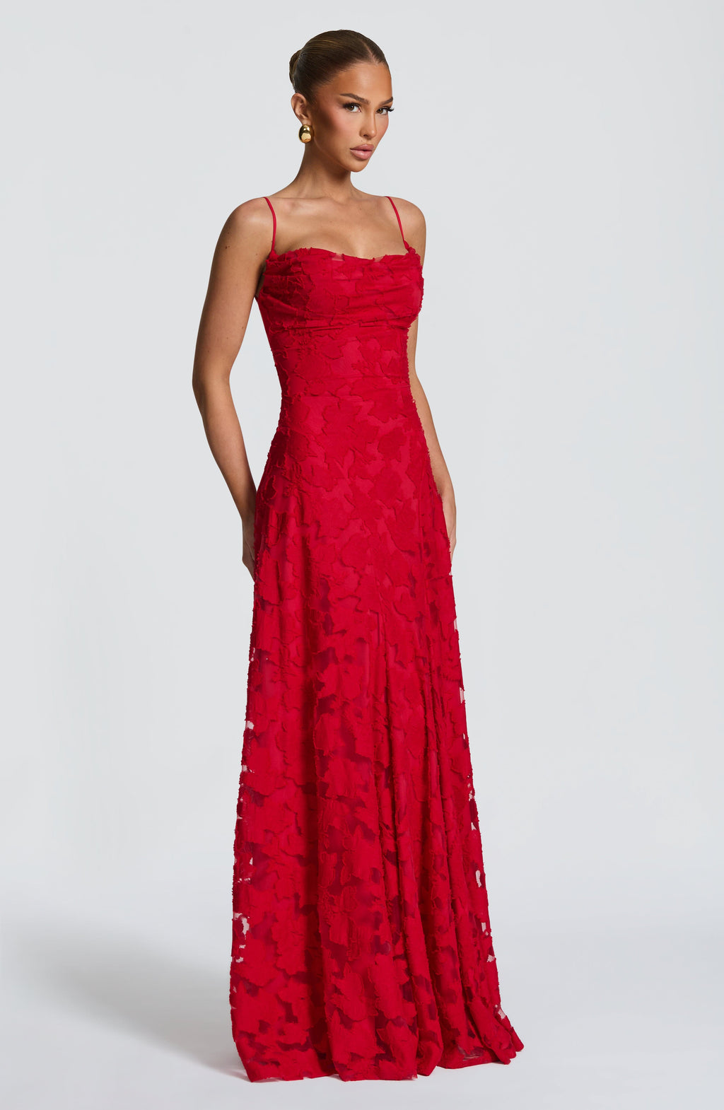 Flourenne Francine Maxi Dress in Red