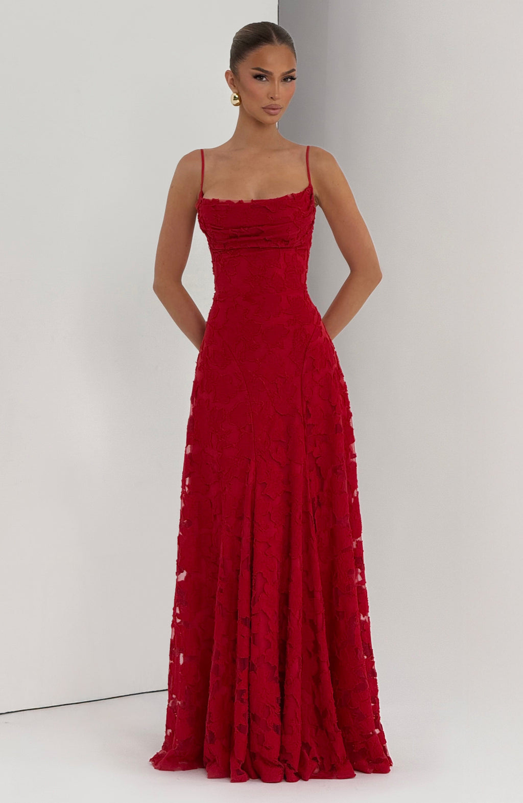 Flourenne Francine Maxi Dress in Red