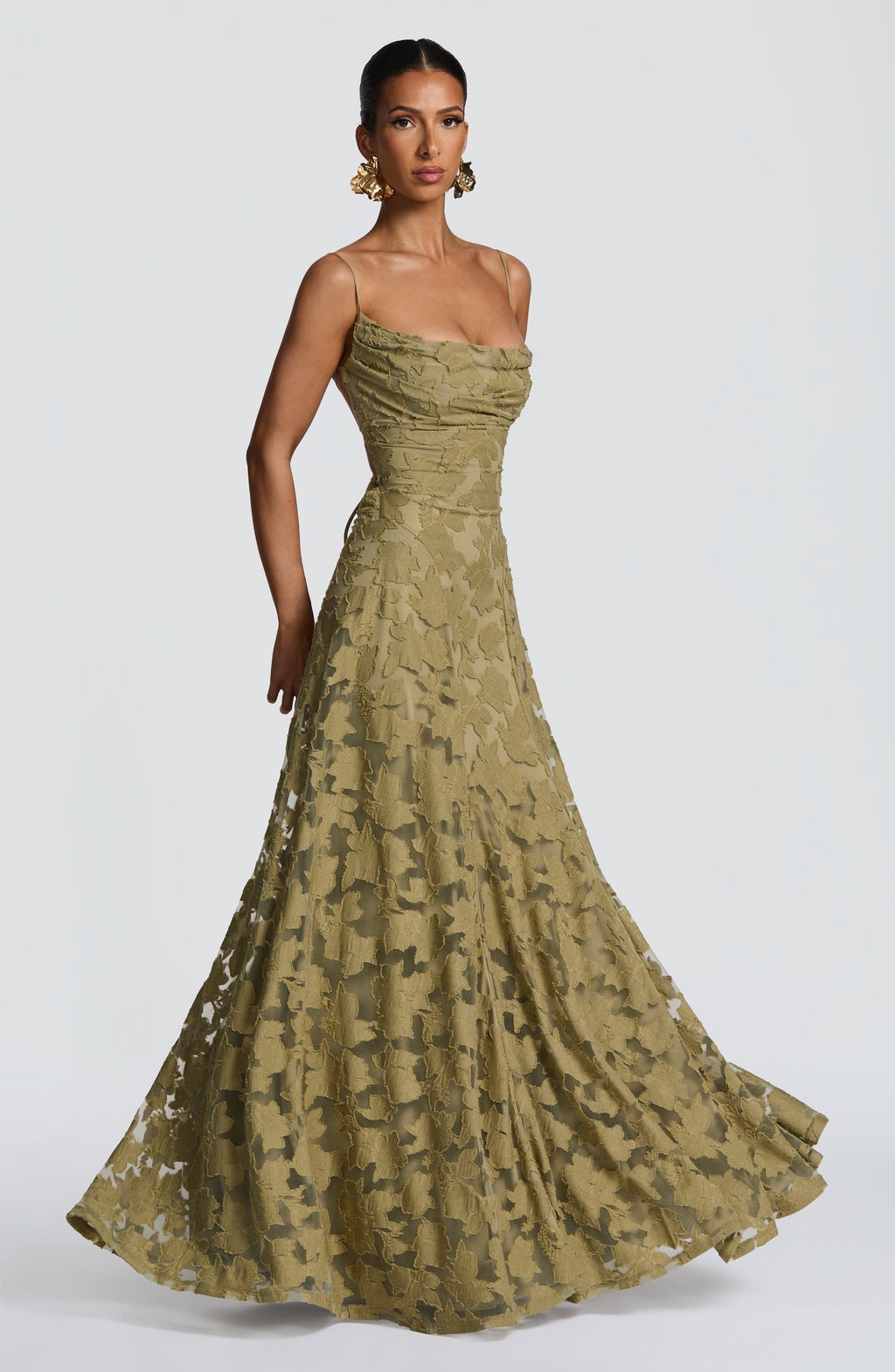 Flourenne Francine Maxi Dress in Sage