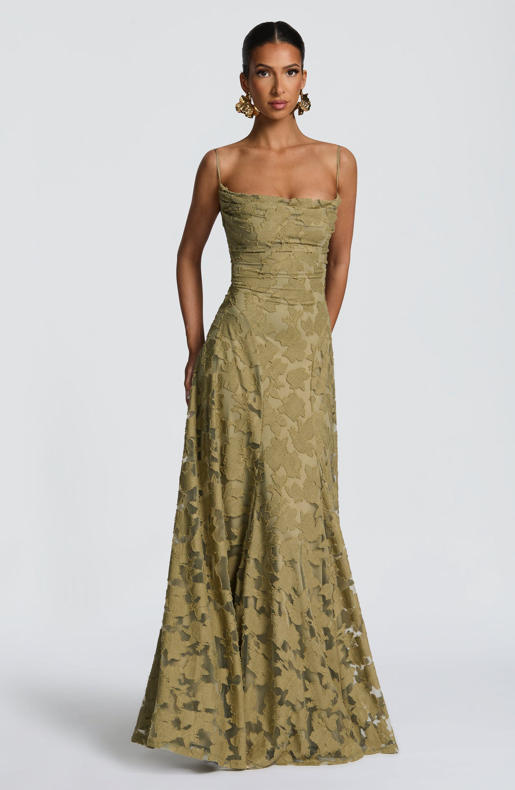 Flourenne Francine Maxi Dress in Sage
