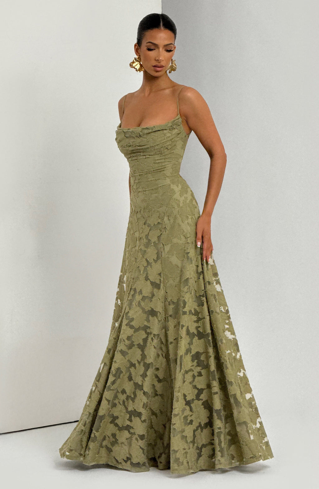 Flourenne Francine Maxi Dress in Sage