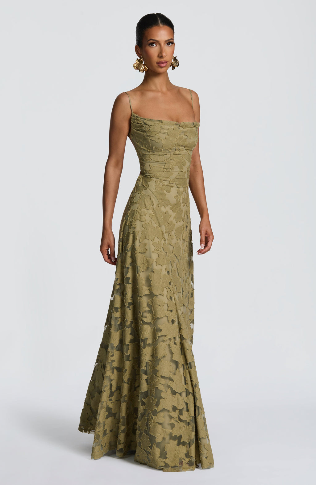 Flourenne Francine Maxi Dress in Sage