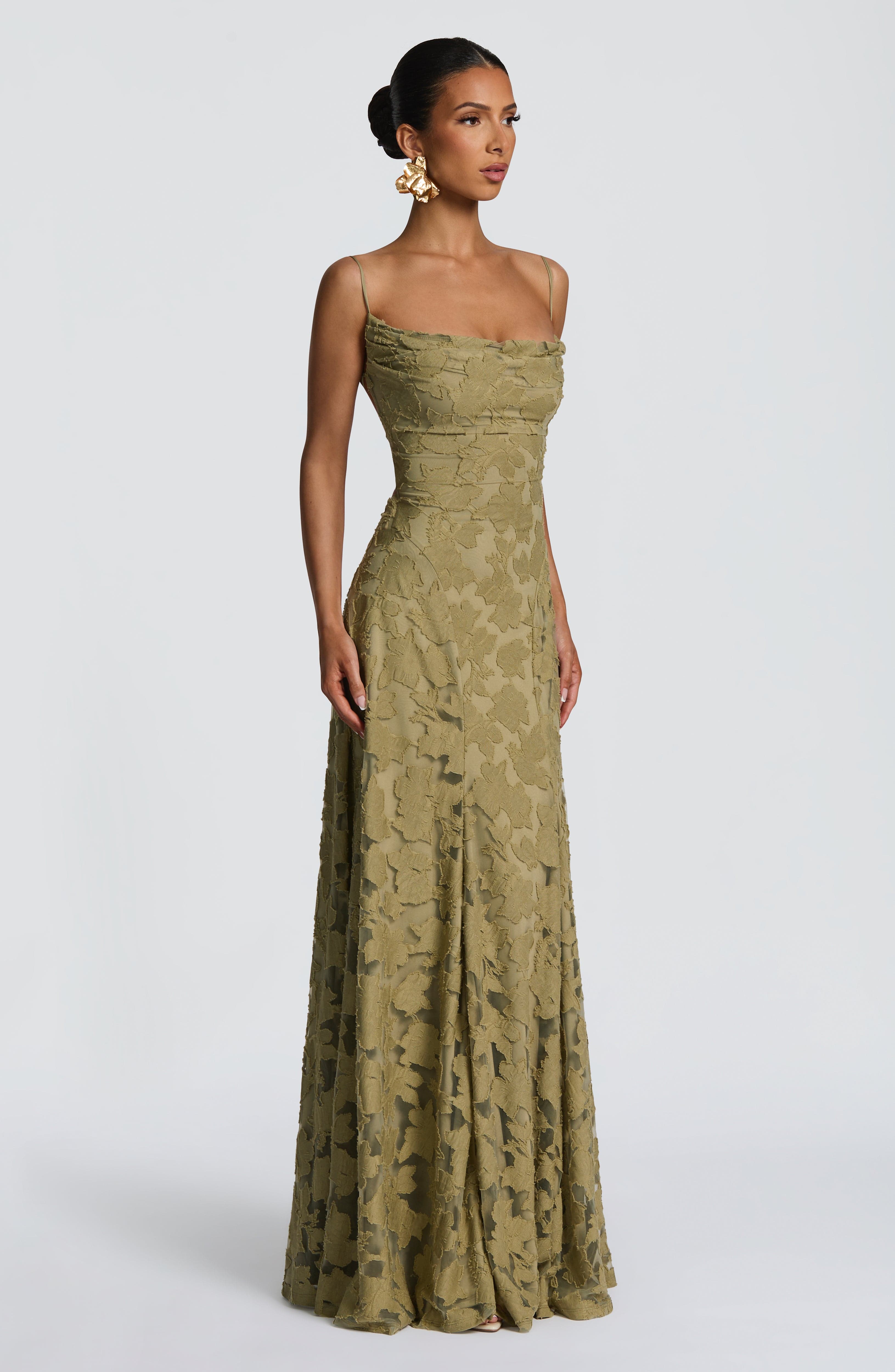 Flourenne Francine Maxi Dress in Sage