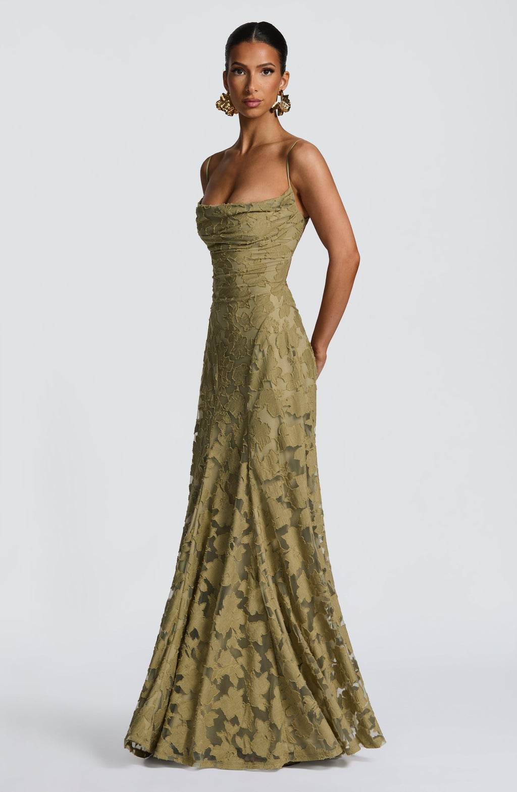 Flourenne Francine Maxi Dress in Sage