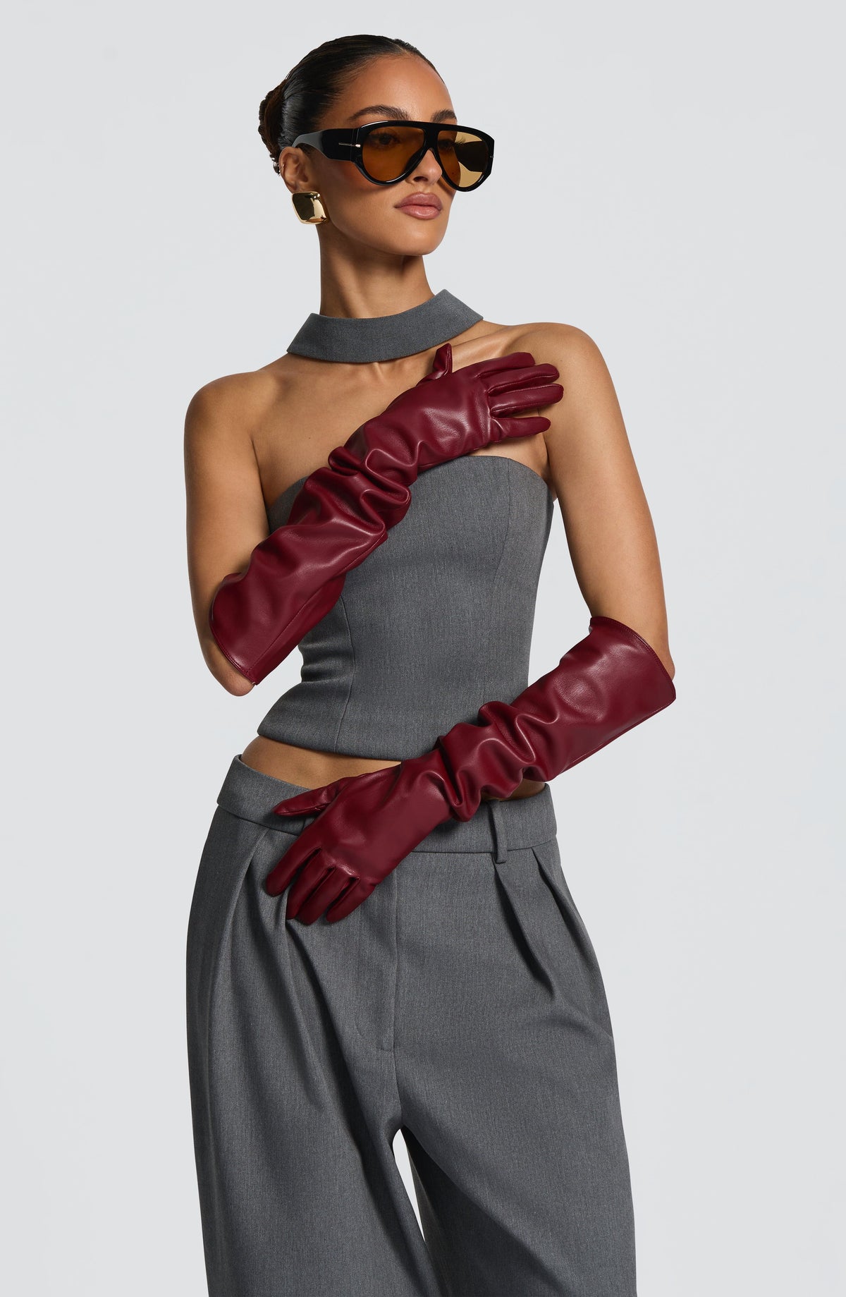 Flourenne Frannie Gloves in Burgundy