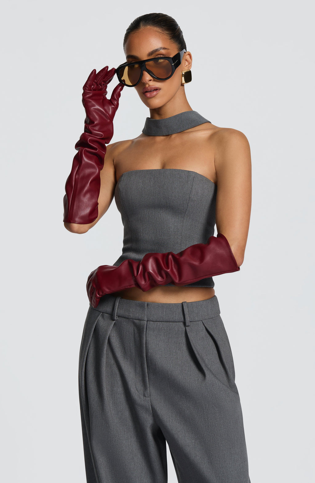 Flourenne Frannie Gloves in Burgundy