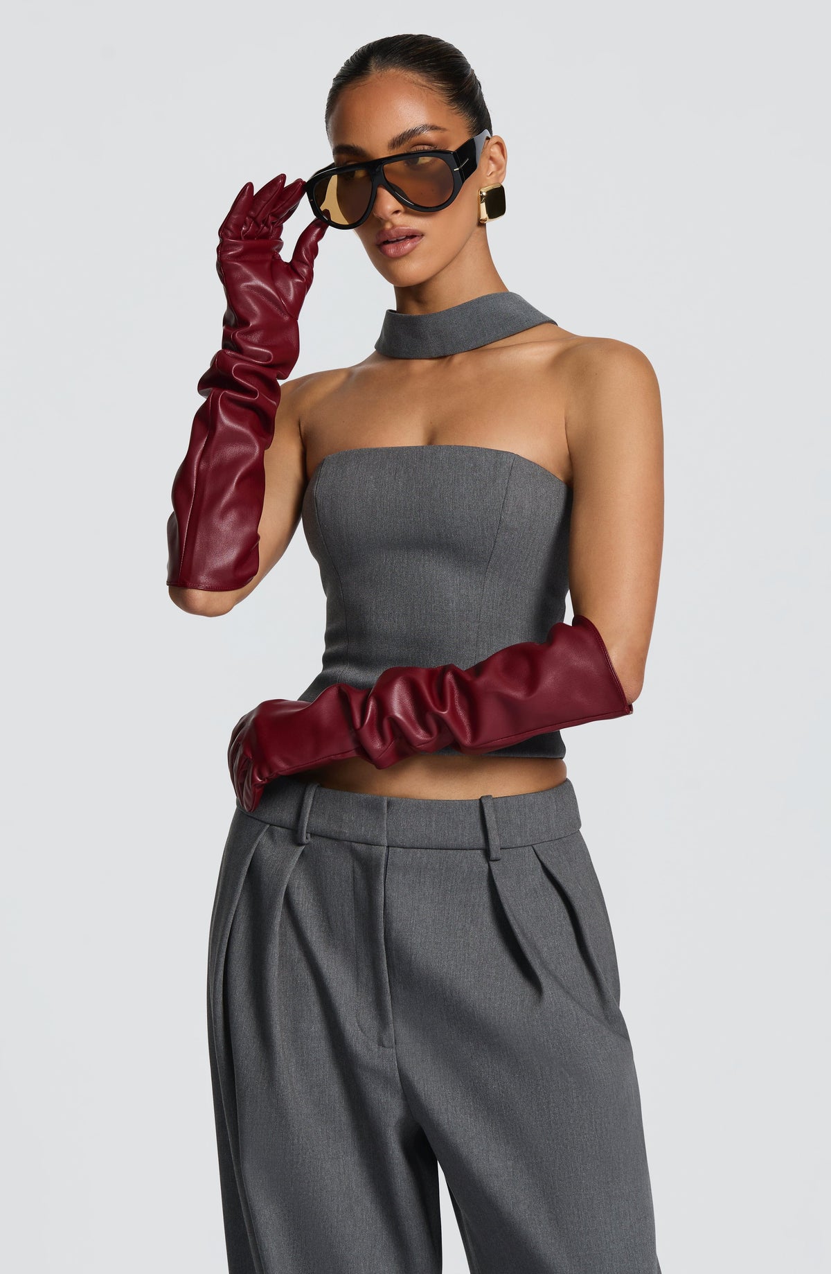 Flourenne Frannie Gloves in Burgundy