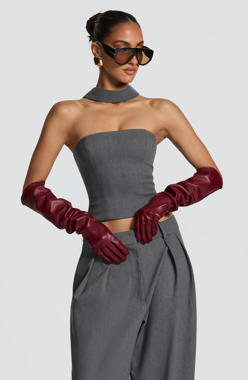 Flourenne Frannie Gloves in Burgundy