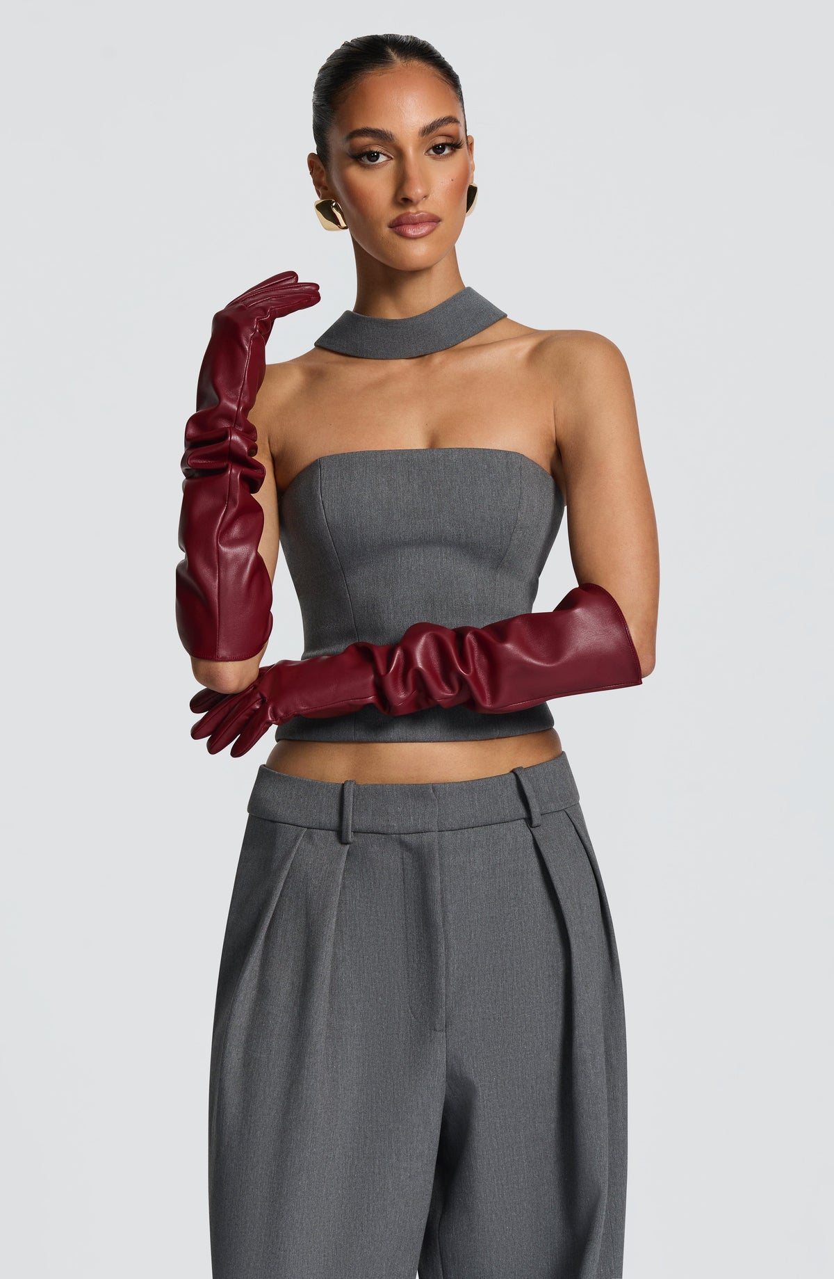 Flourenne Frannie Gloves in Burgundy