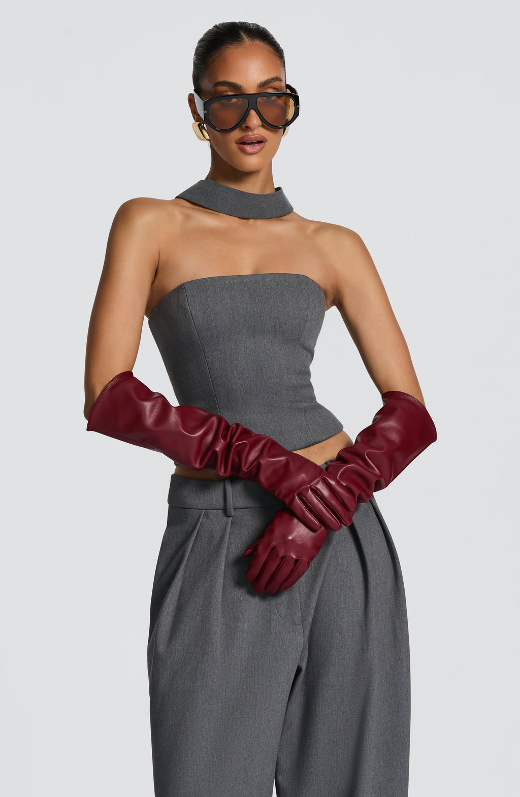 Flourenne Frannie Gloves in Burgundy