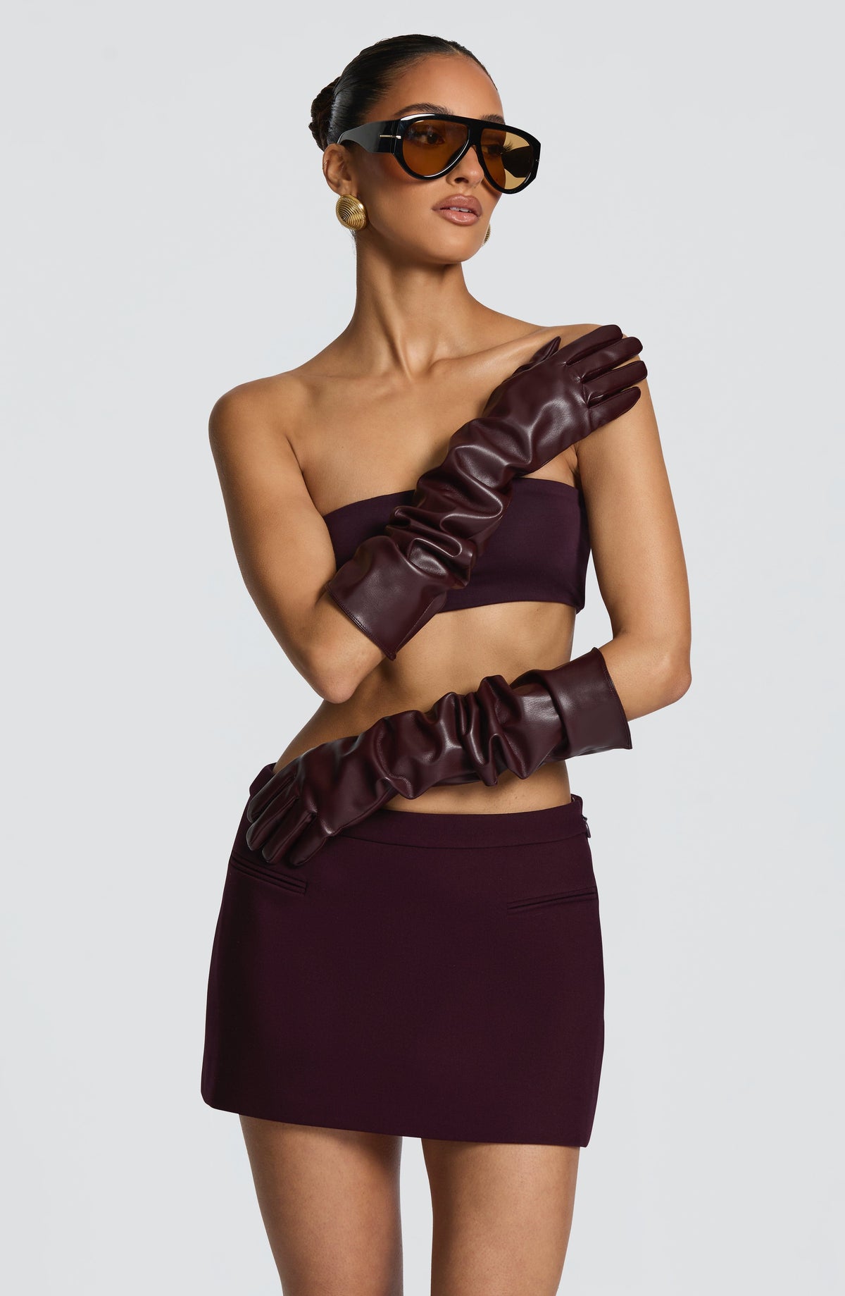 Flourenne Frannie Gloves in Plum