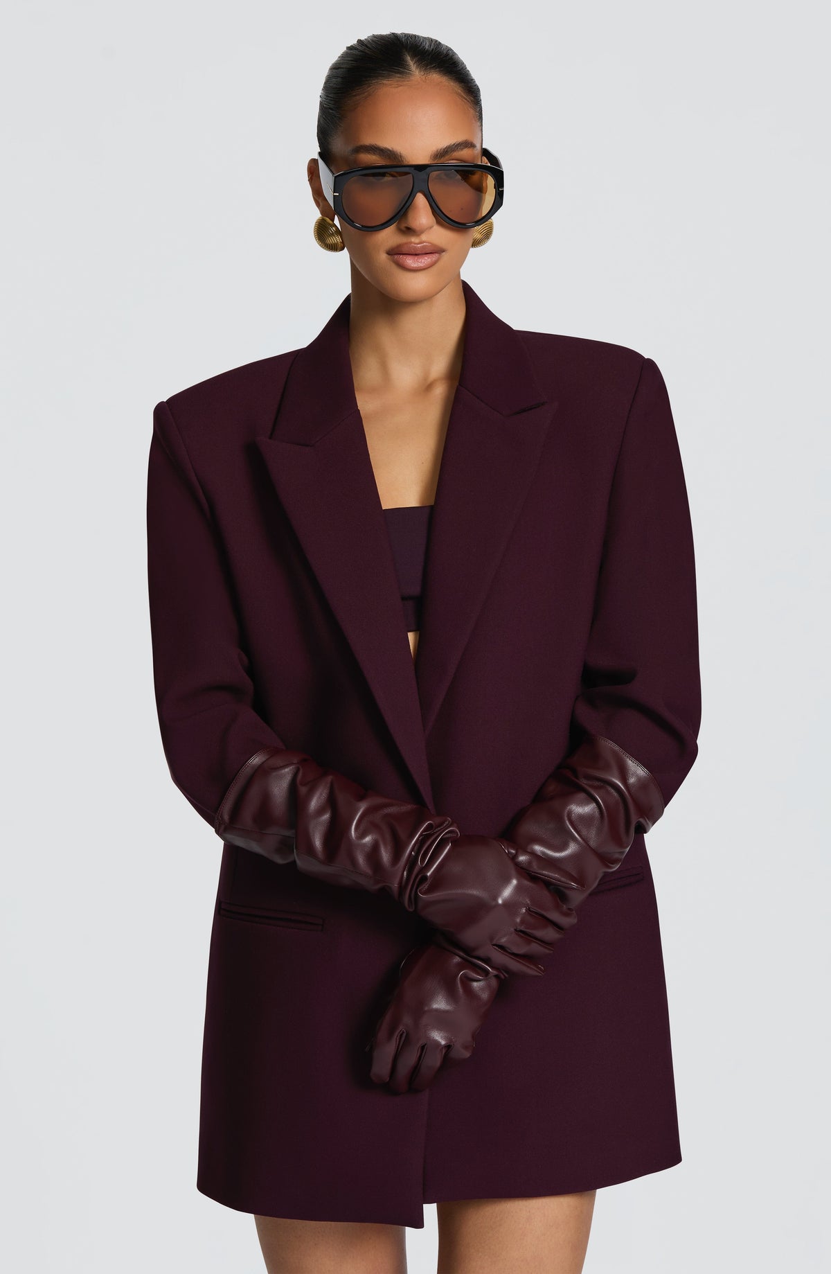 Flourenne Frannie Gloves in Plum