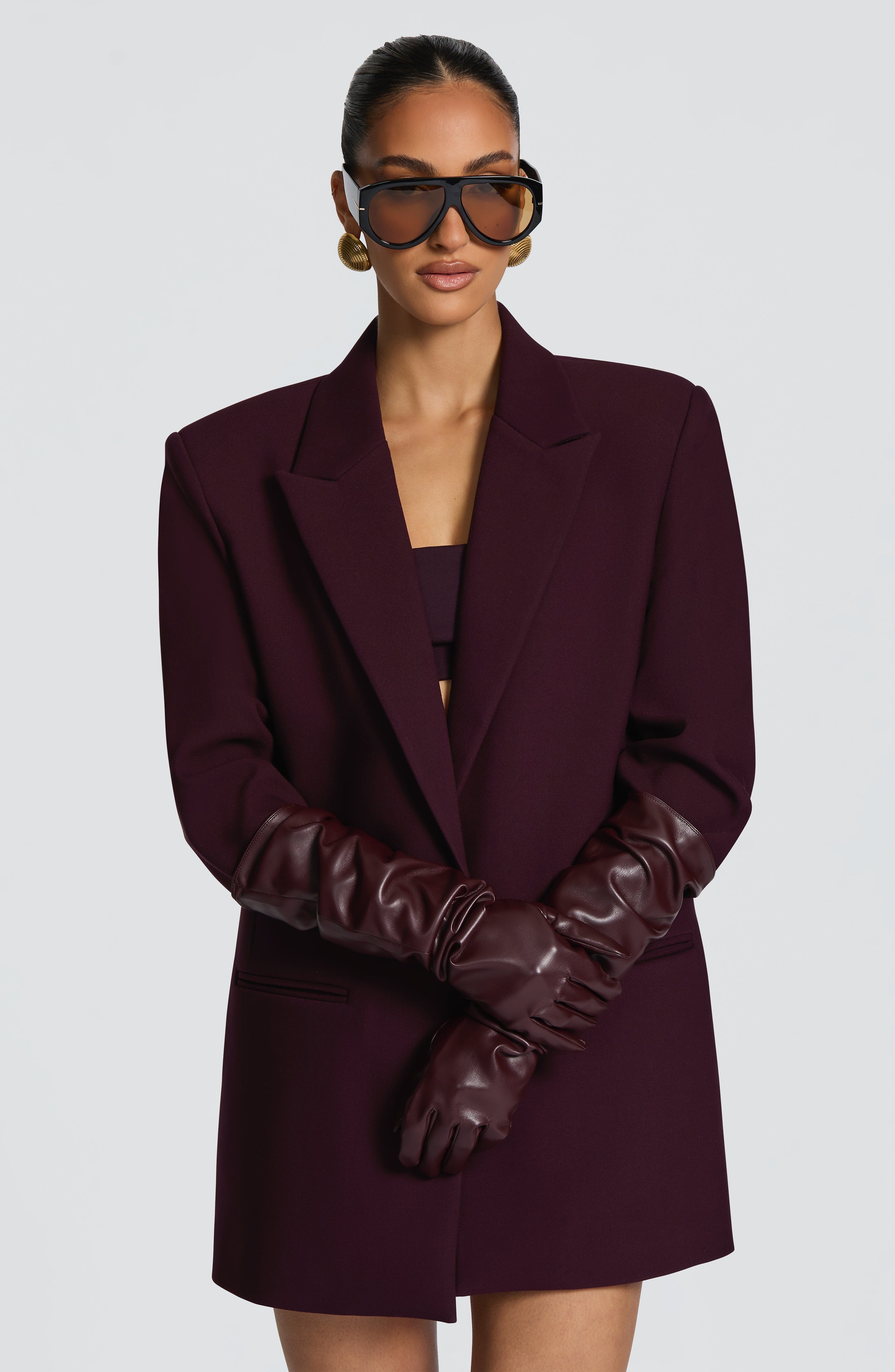 Flourenne Frannie Gloves in Plum