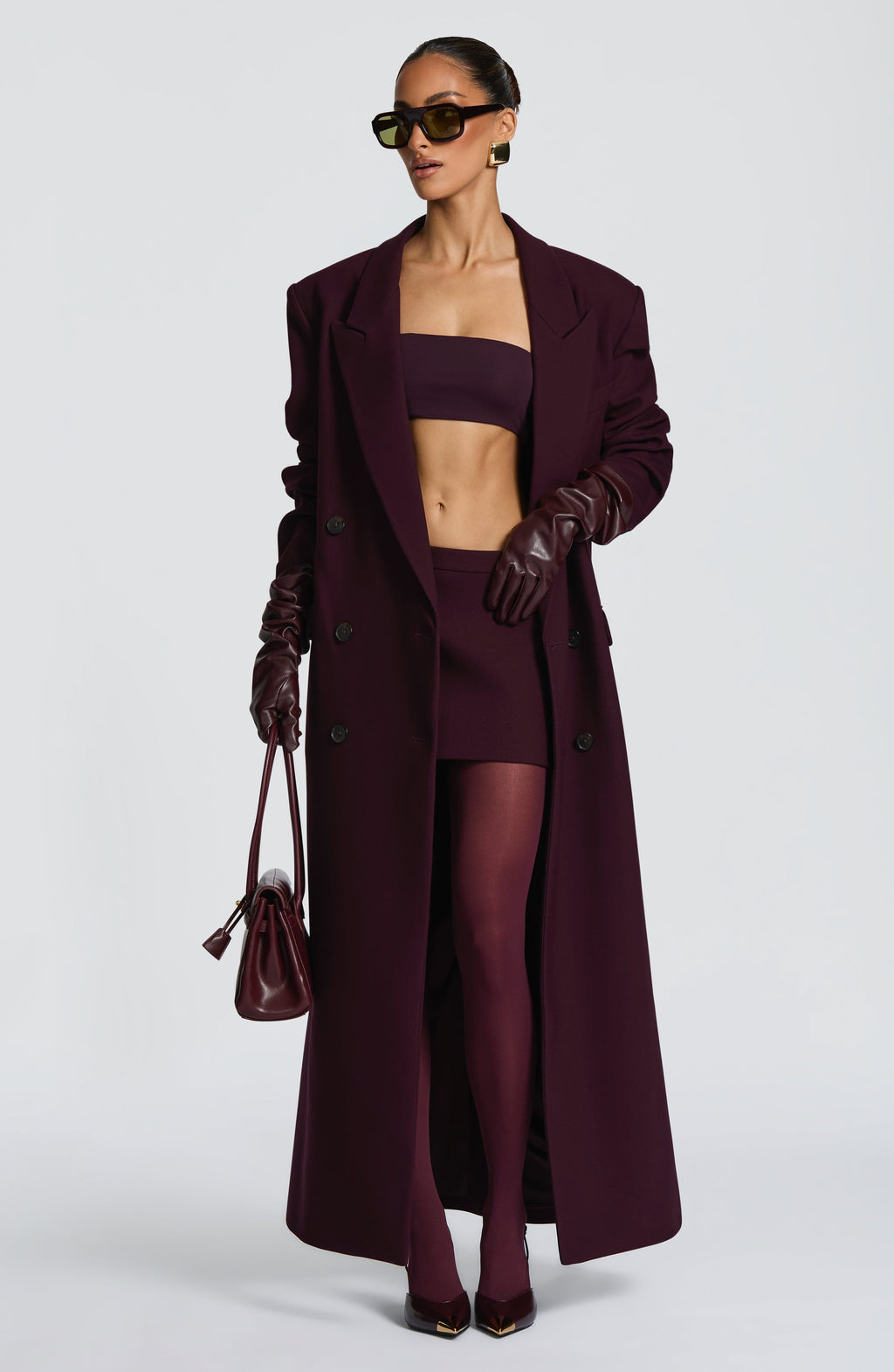 Flourenne Frannie Gloves in Plum