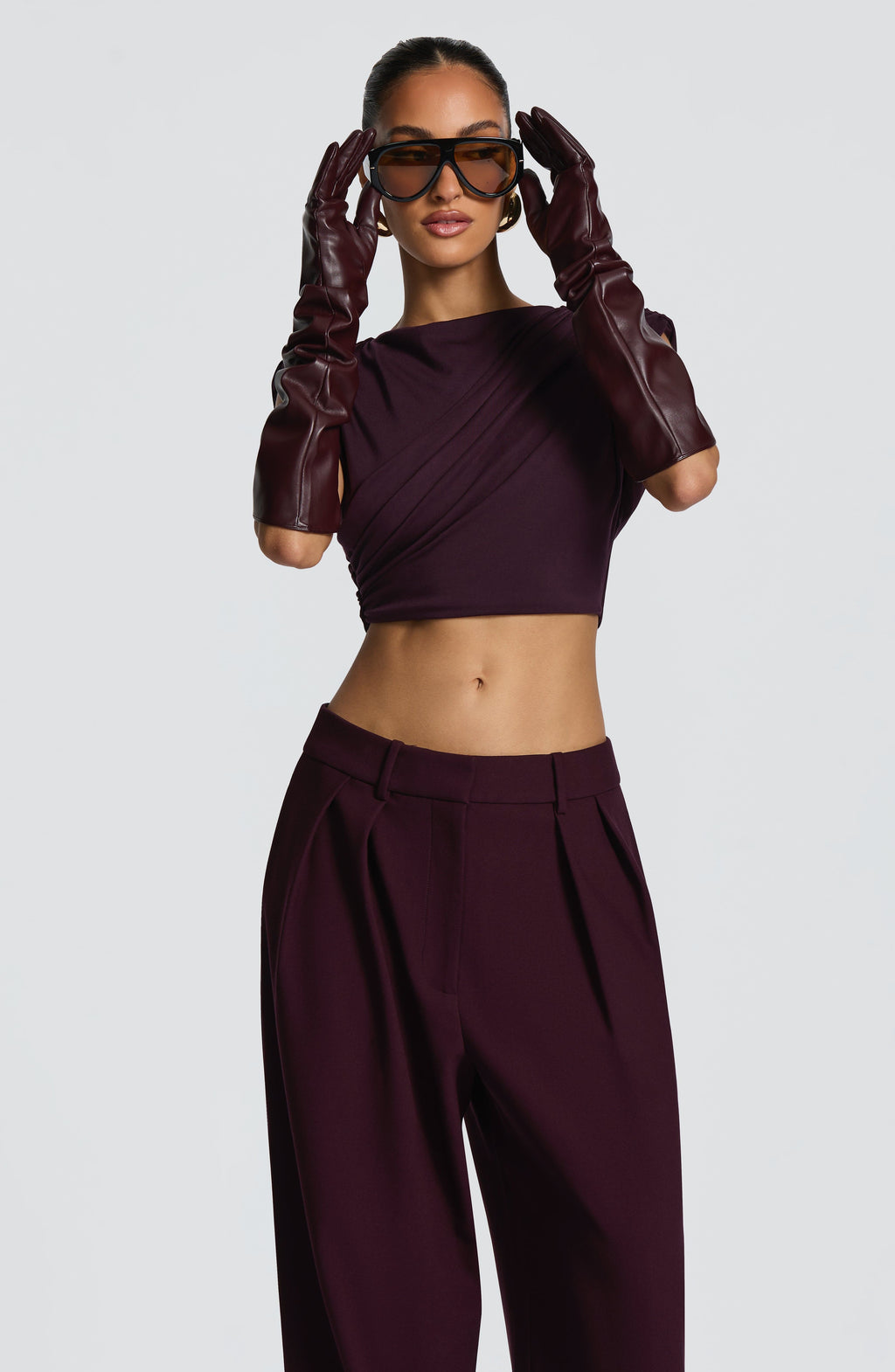 Flourenne Frannie Gloves in Plum