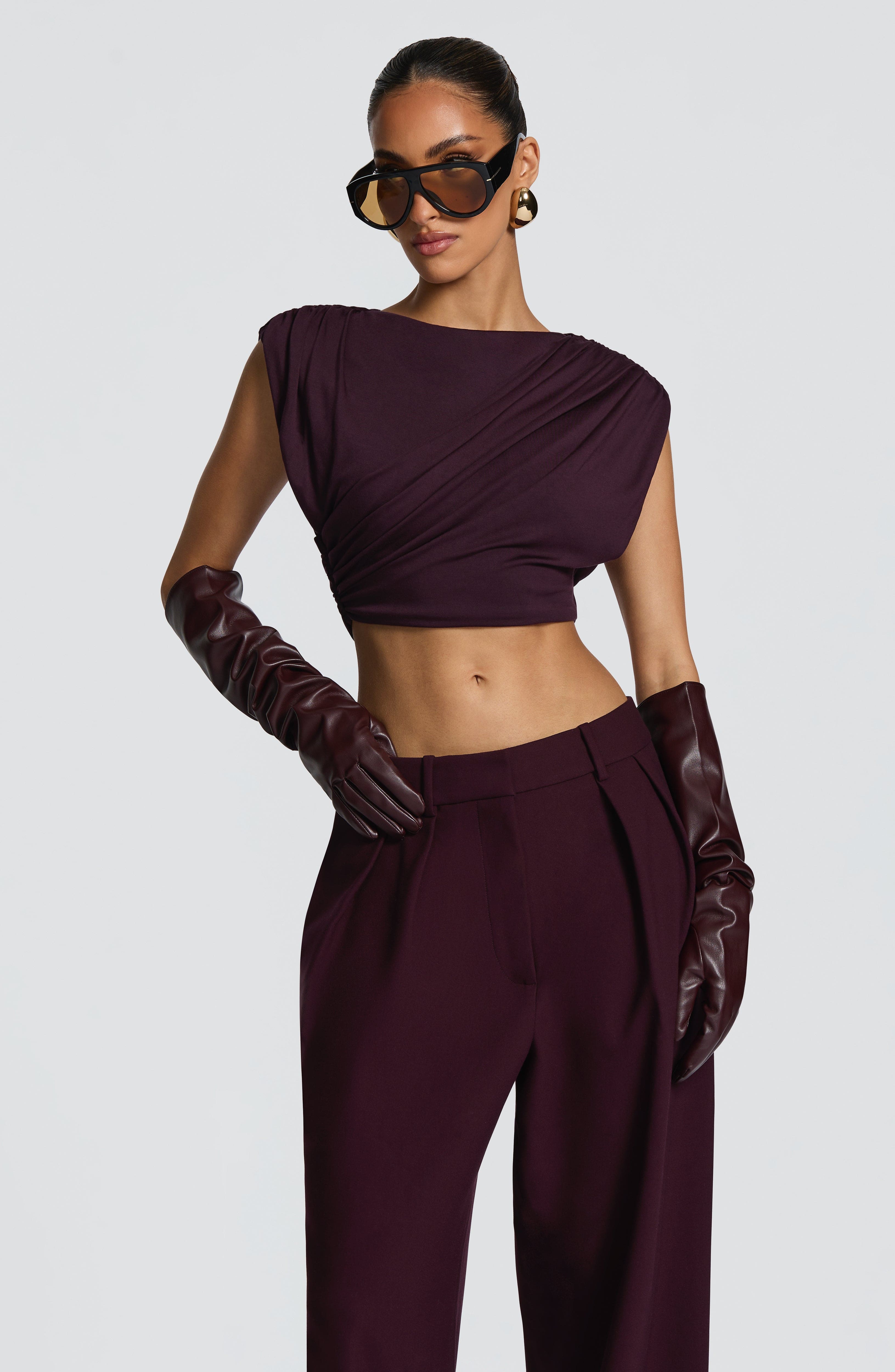 Flourenne Frannie Gloves in Plum
