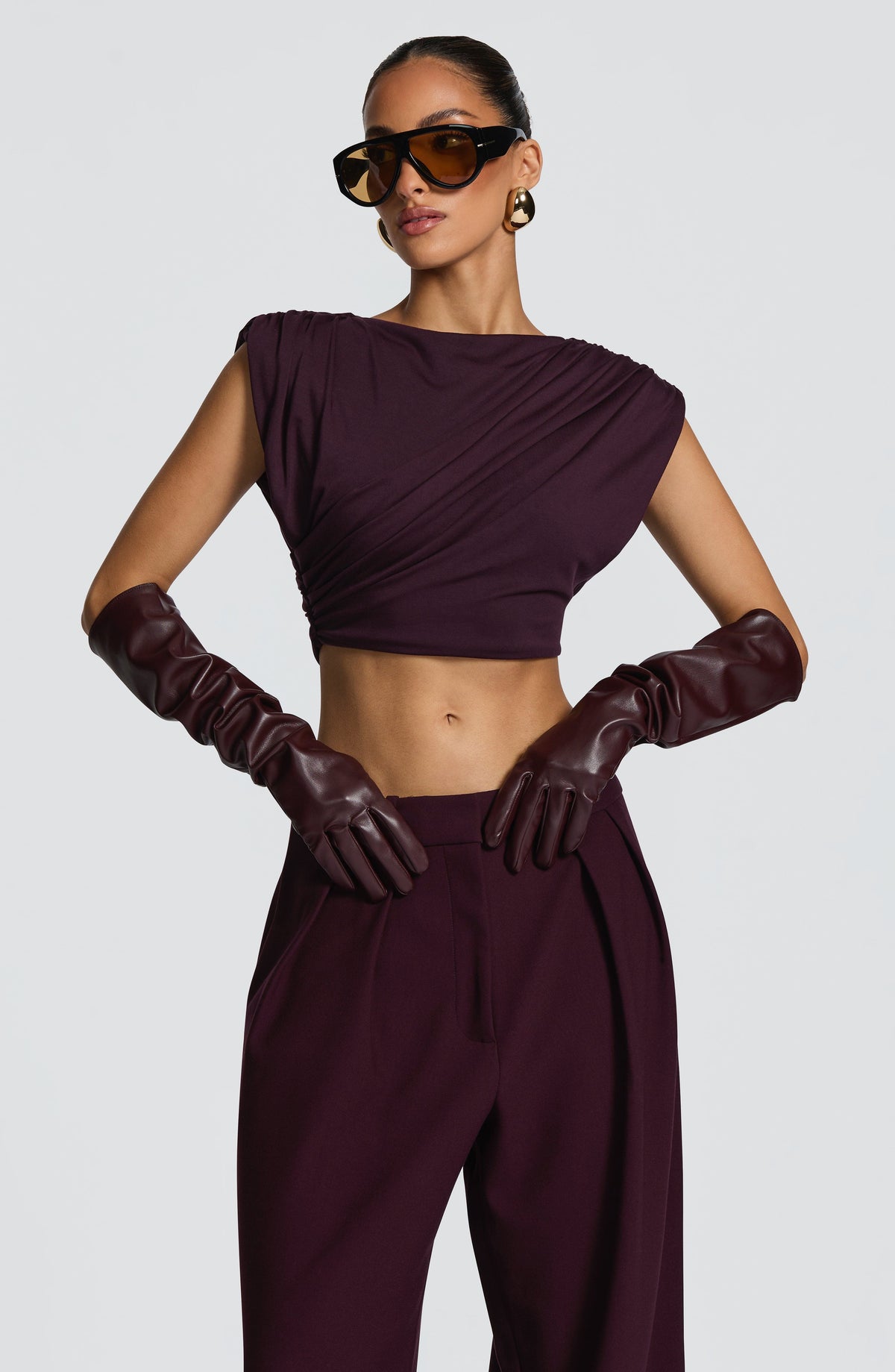 Flourenne Frannie Gloves in Plum