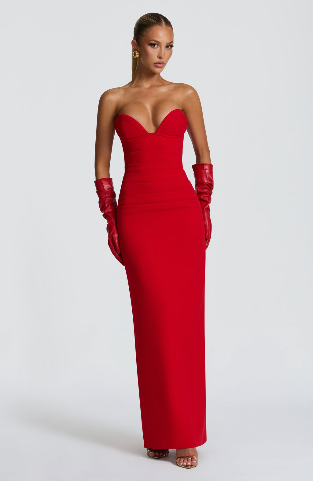 Flourenne Frannie Gloves in Red