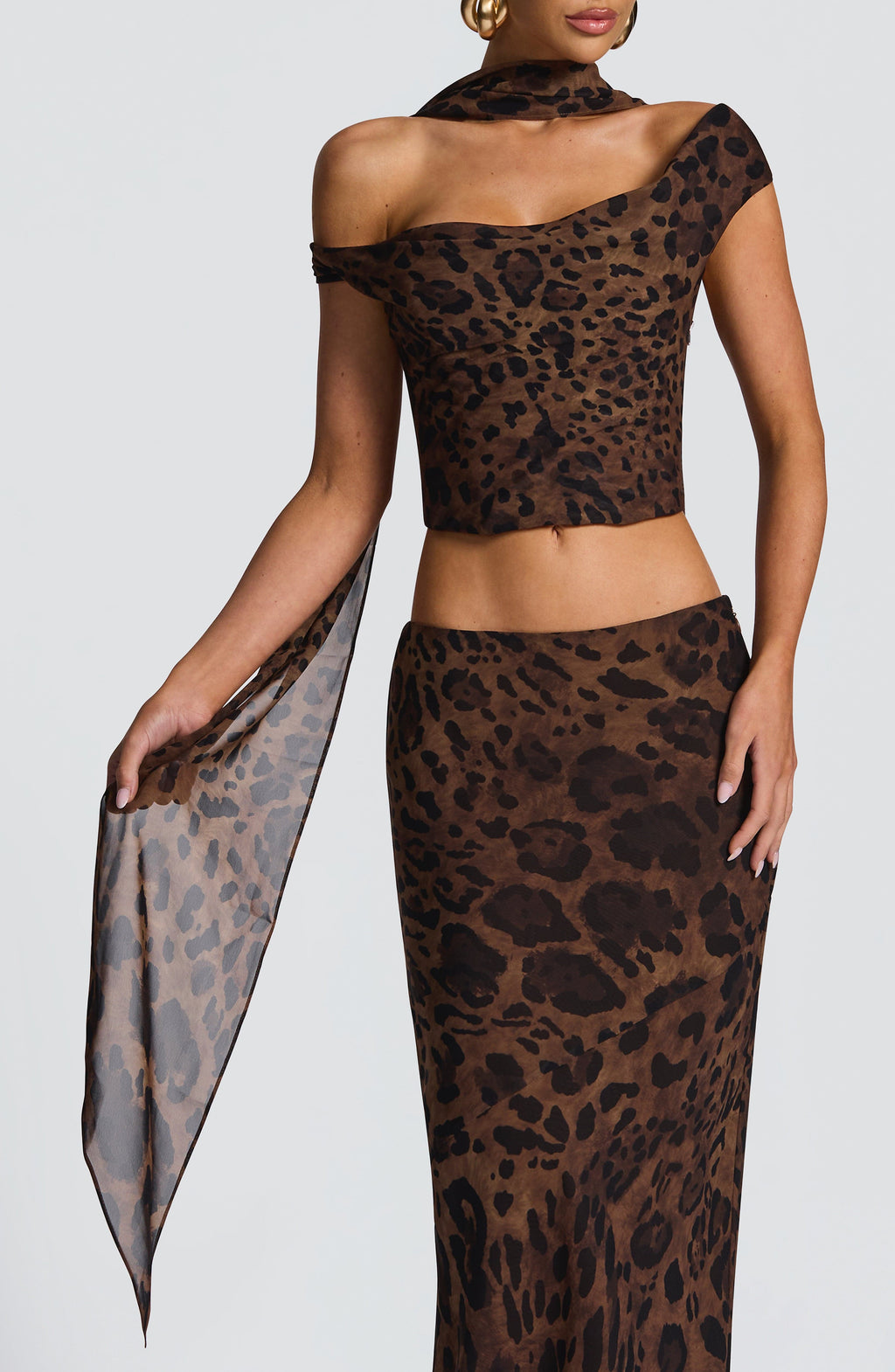 Flourenne Fredina Scarf in Leopard Print