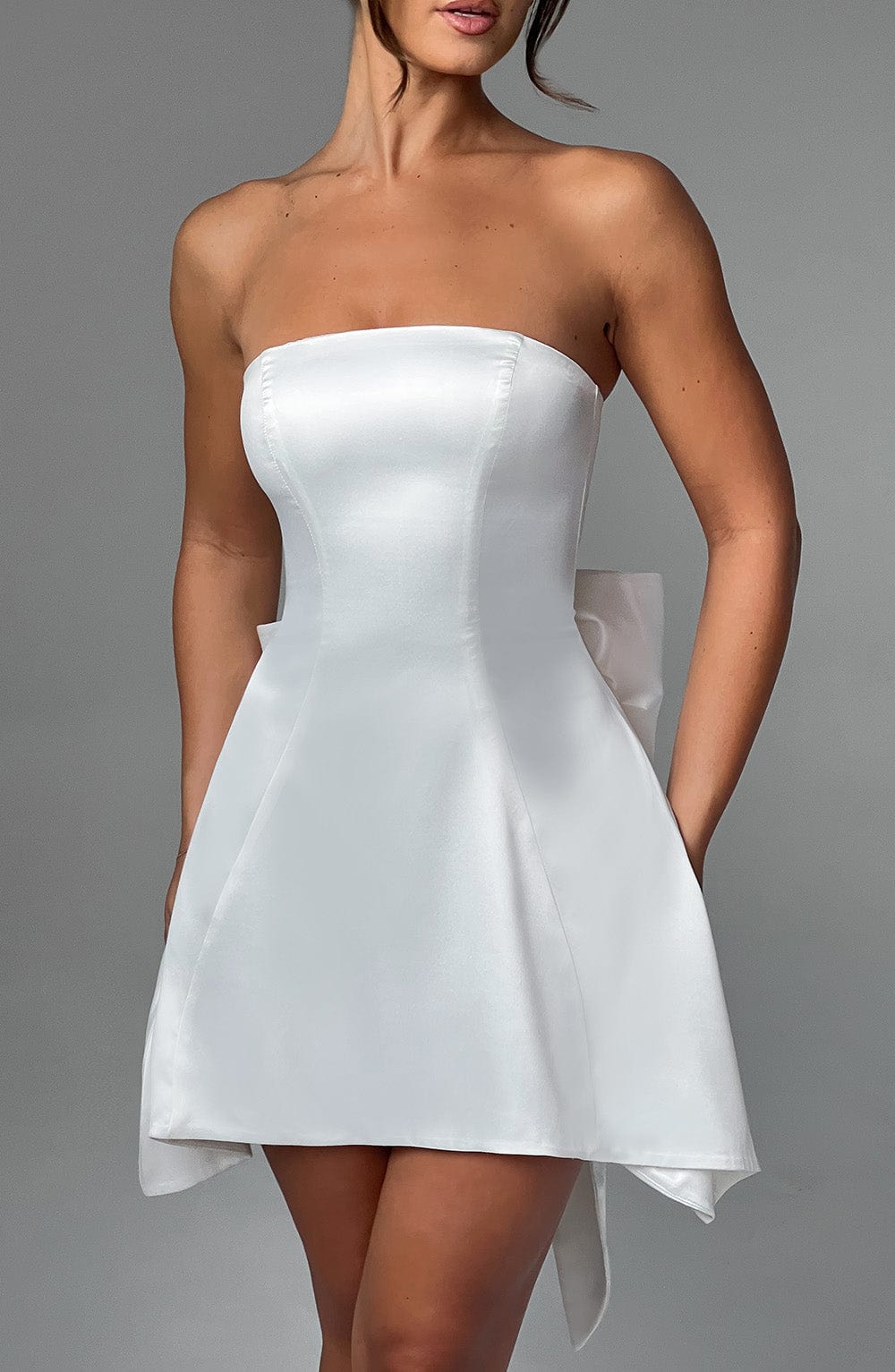 Flourenne Freyja Mini Dress in Ivory