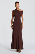 Flourenne Fyora Maxi Dress in Plum Brown