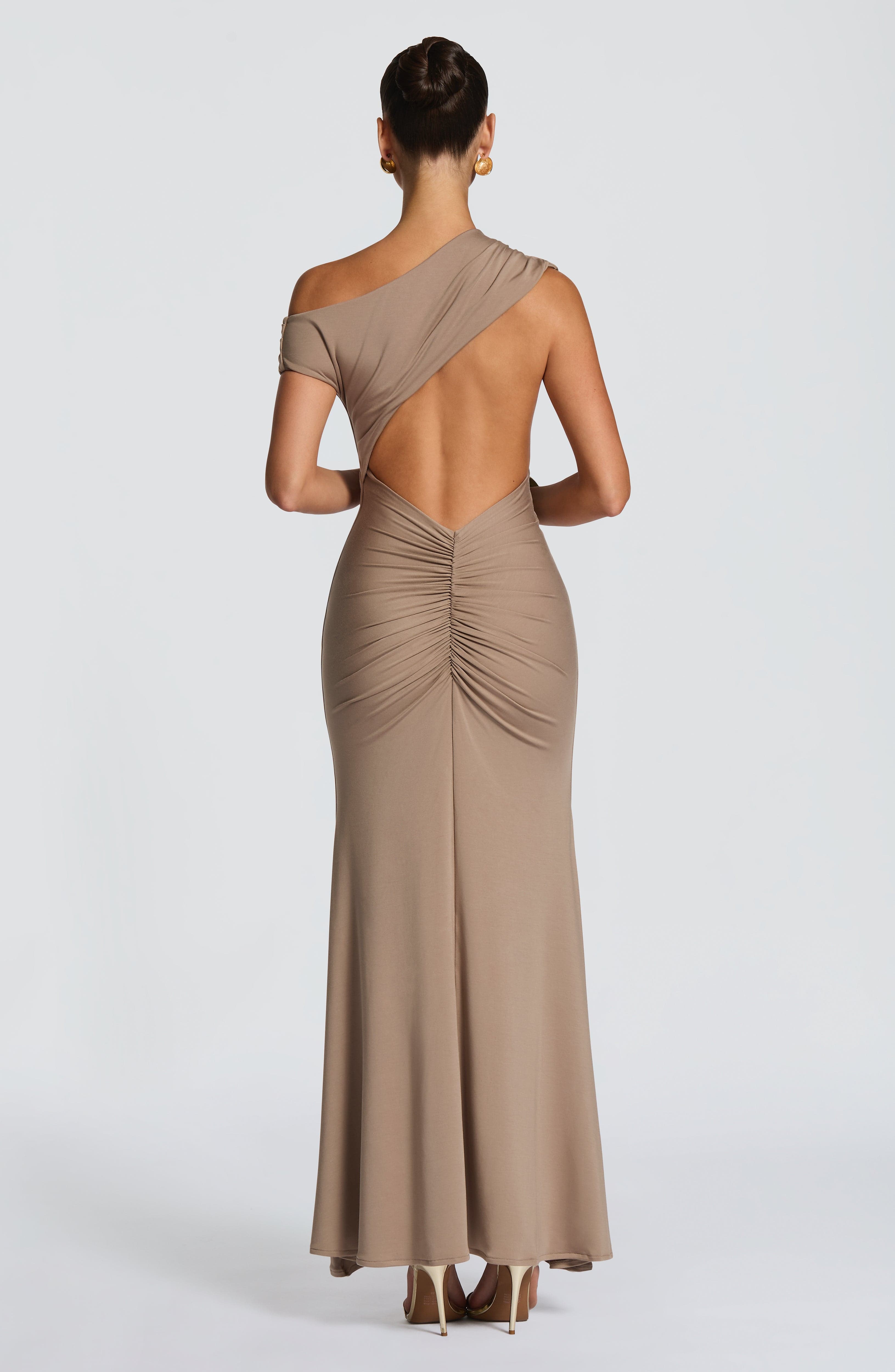 Flourenne Fyora Maxi Dress in Stone