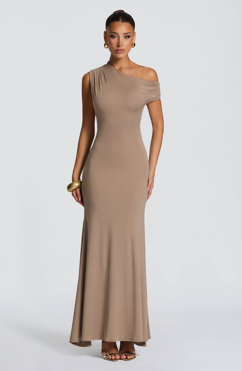 Flourenne Fyora Maxi Dress in Stone