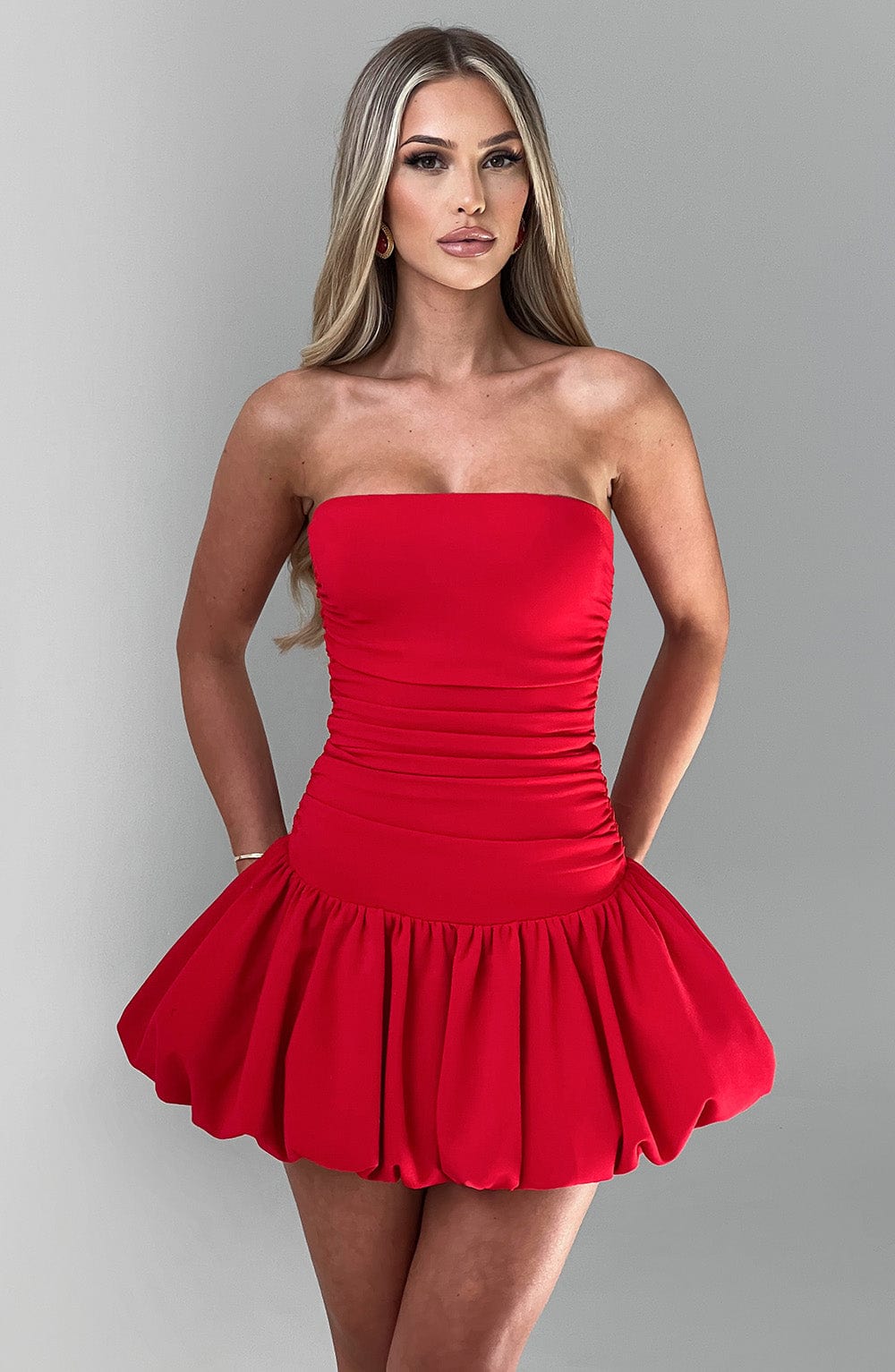 Flourenne Gemina Mini Dress in Red